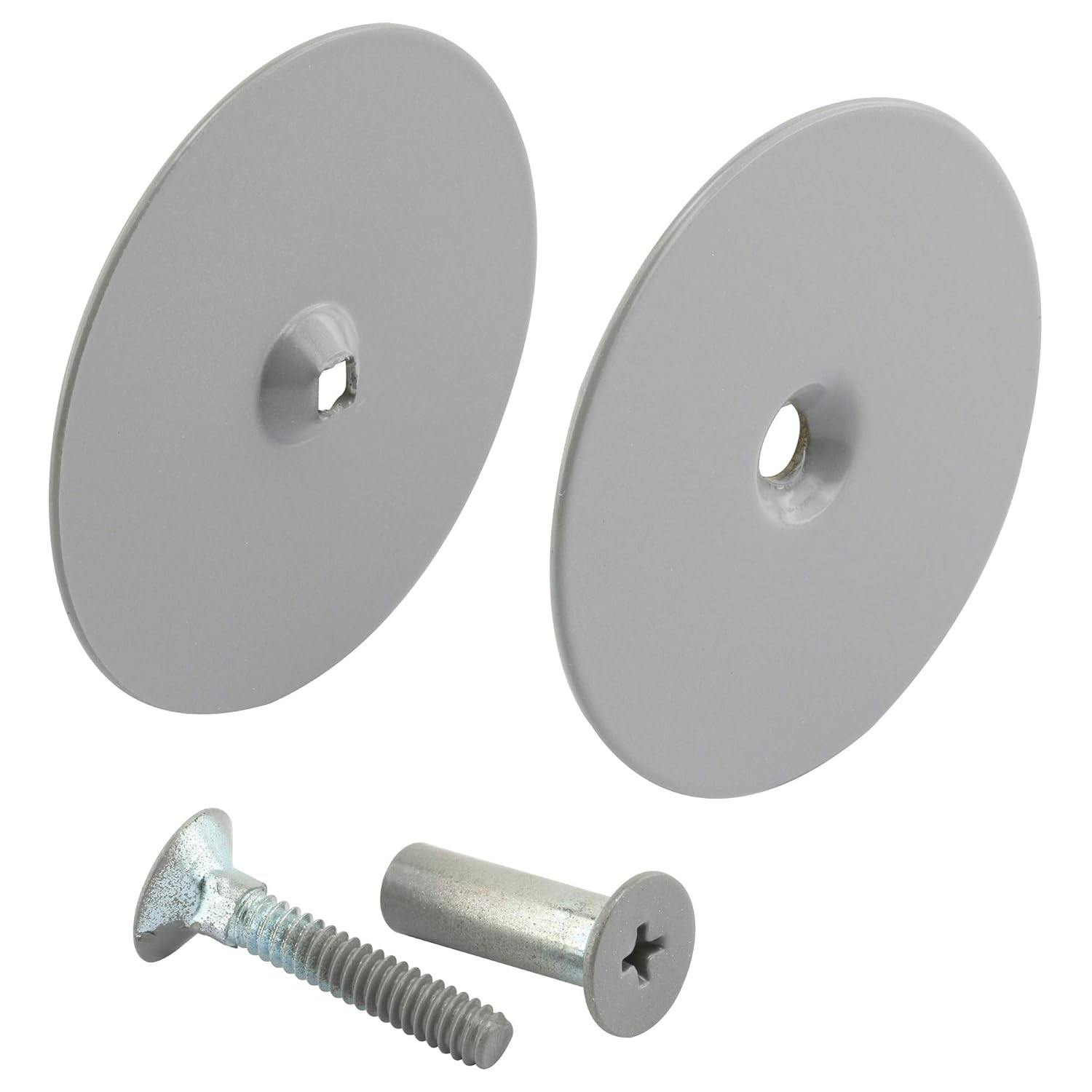 Door Hole Cover Plate Gray Painted 2-5/8″ Diameter Door Plate Hardware Fixing