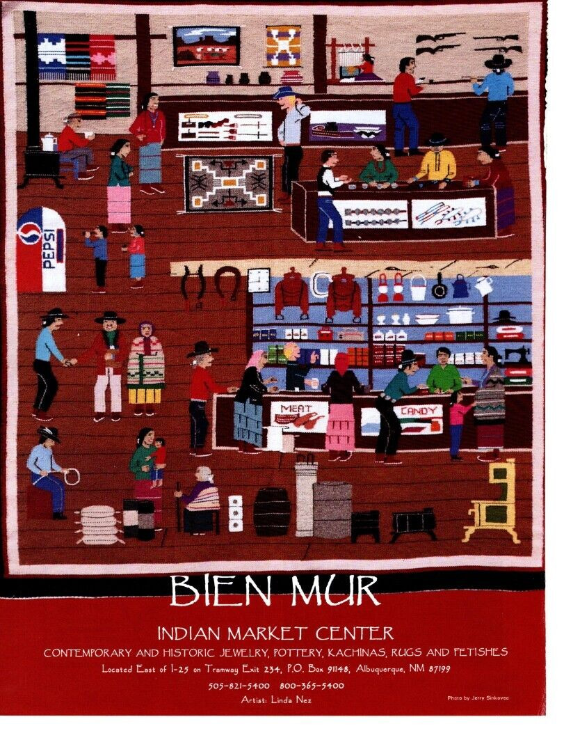 1993 AMERICAN INDIAN MARKET CTR. PRINT AD, BIEN MUR, SOUTHWESTERN, PRINT AD