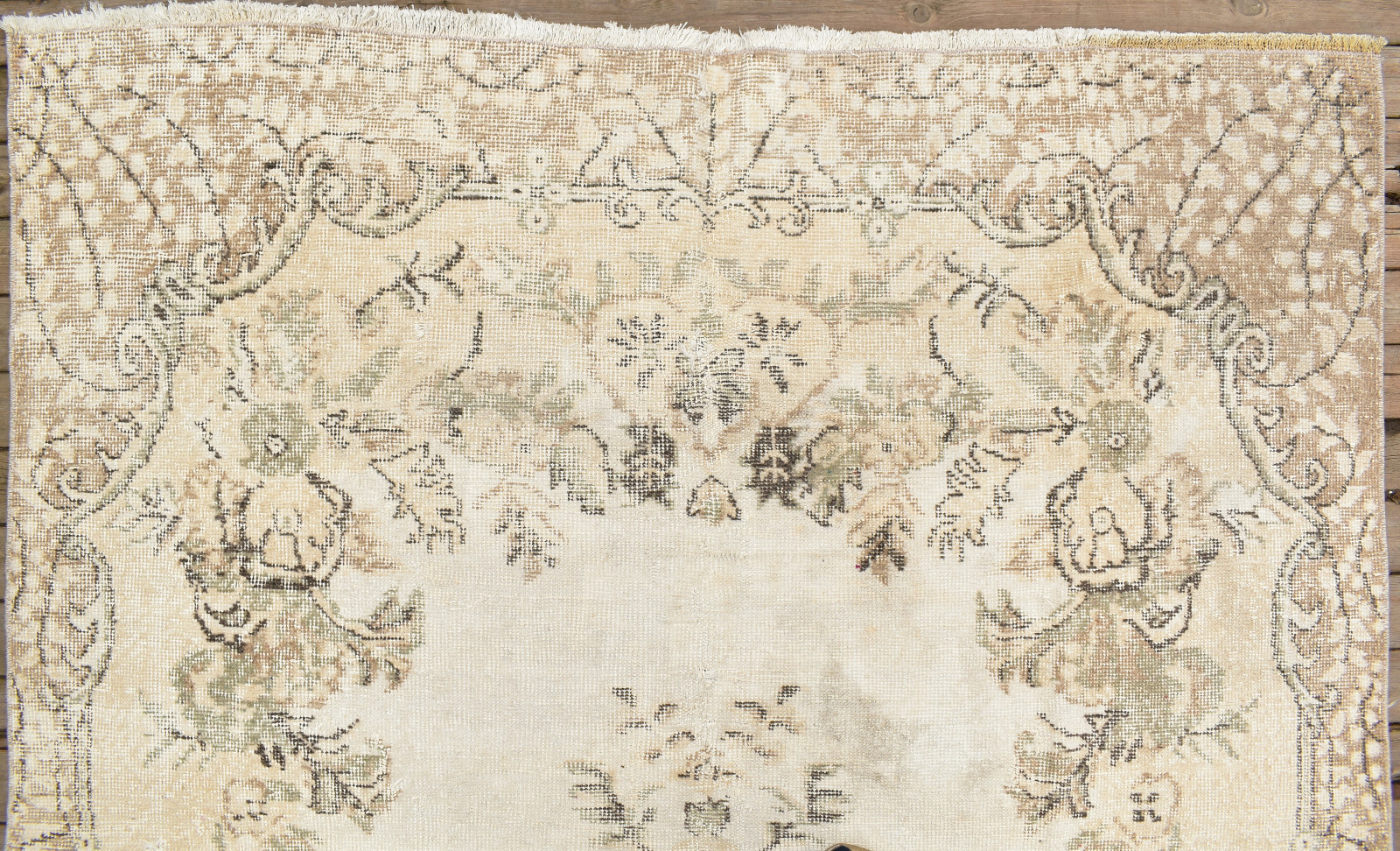Turkish Oushak Rug 5×9 Vintage Rug AMAZING BeigeTribal Oriental Rug 165x280cm