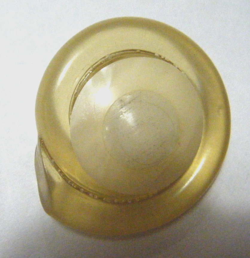 Antique Button celluloid Lucite depicting snail self shank SIZE 1.25″diam.