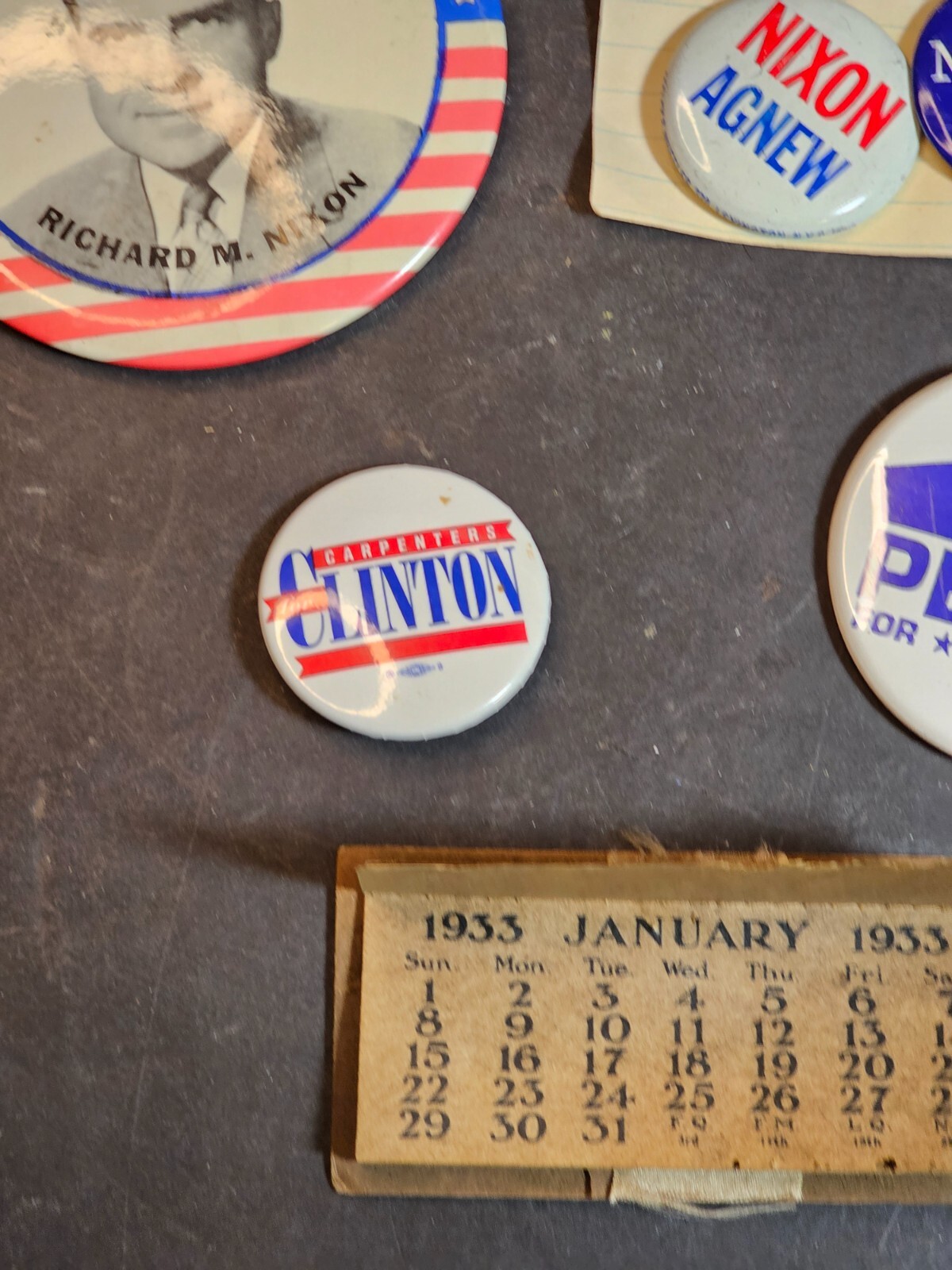 Collection of political buttons Nixon.perot,Ike.and Dick