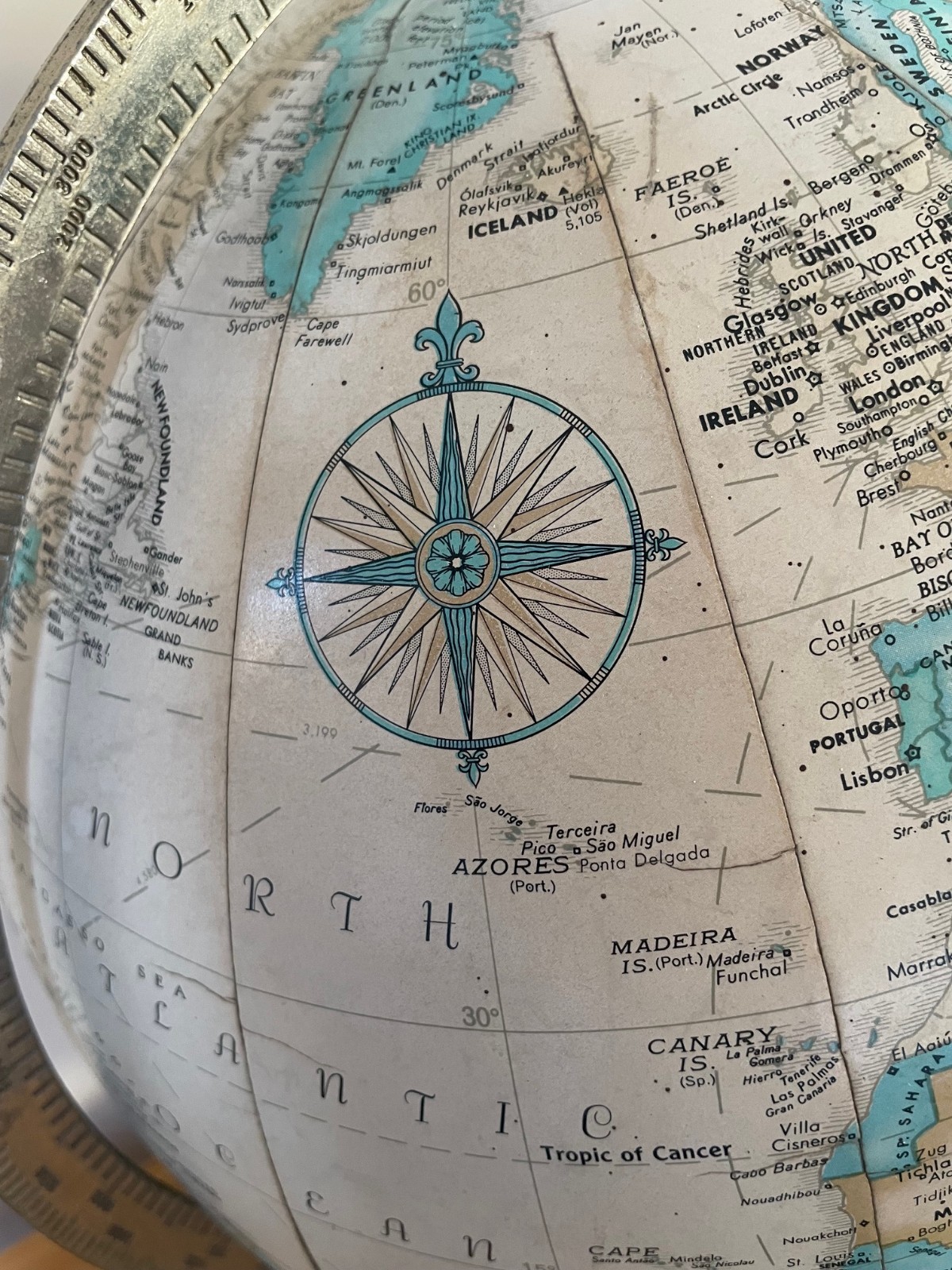 Vintage Replogle 12″ World Globe Chicago Ill. USA Scan-Globe World Classic Serie