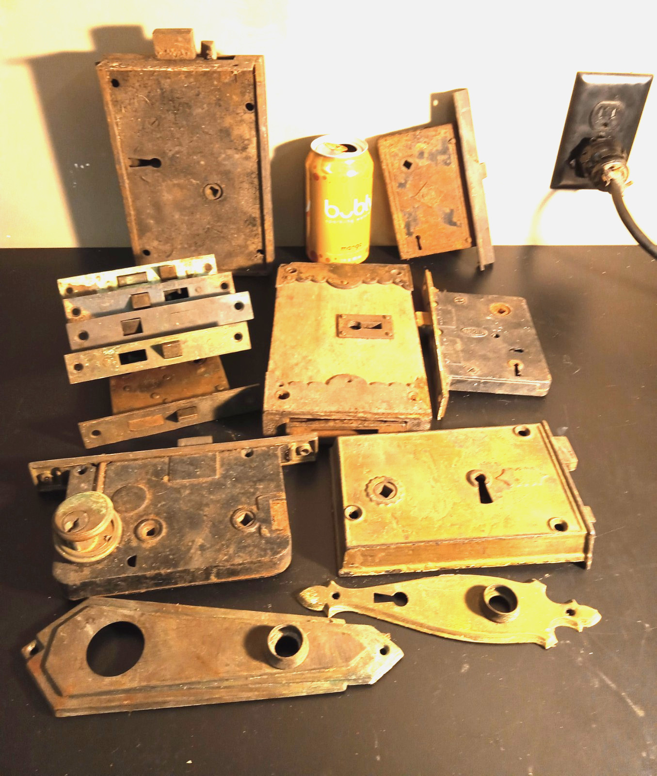 Antique Mortise Locks Set of 11 Penn Russell & Erwin Top Corbin