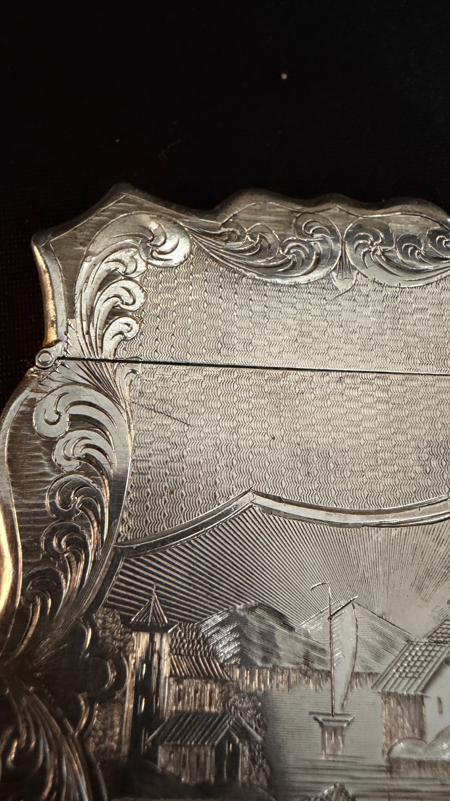 Victorian American Coin Silver Calling Card Case