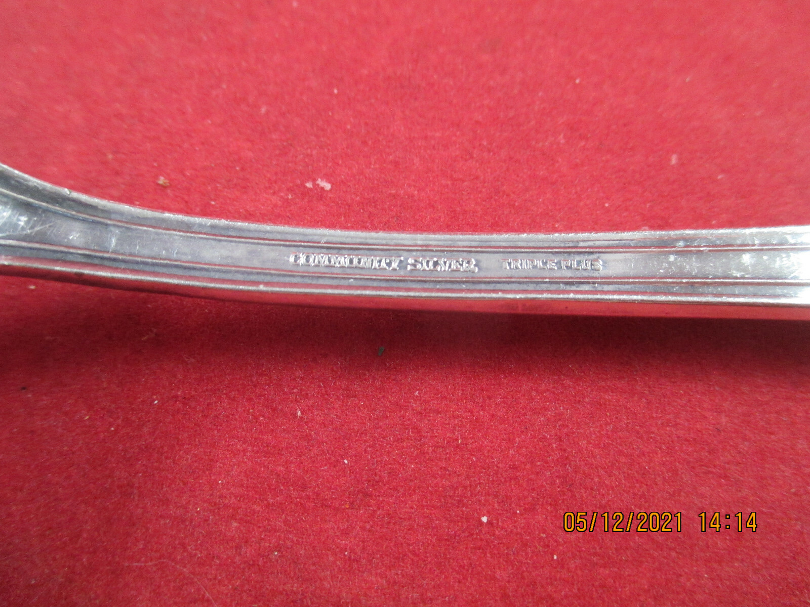Antique Community Silver Triple Plus” 1909 St Pete” Cold Meat Serving Fork 1909