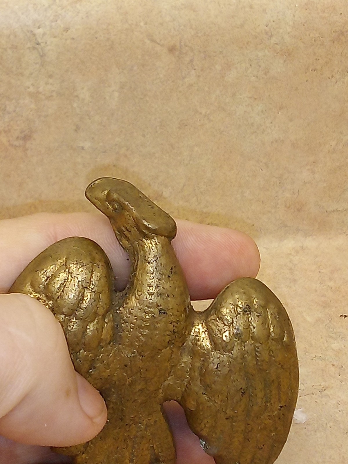 Antique Brass Eagle Coffee Grinder Topper 2 3/8 Inch Free Shipping