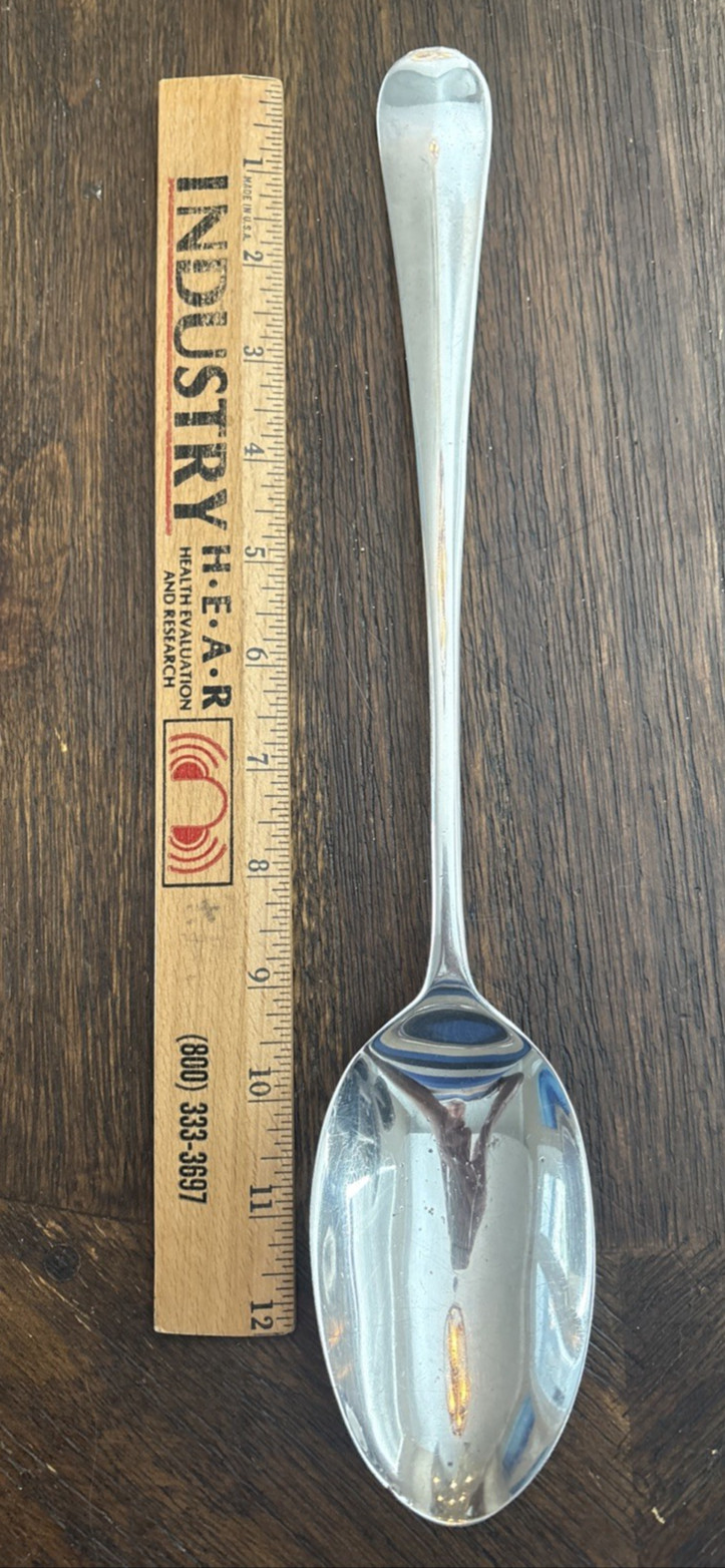 LARGE! Gerity Georgian G48 Silver 13″ Stuffing Serving Spoon “Rat Tail Style”