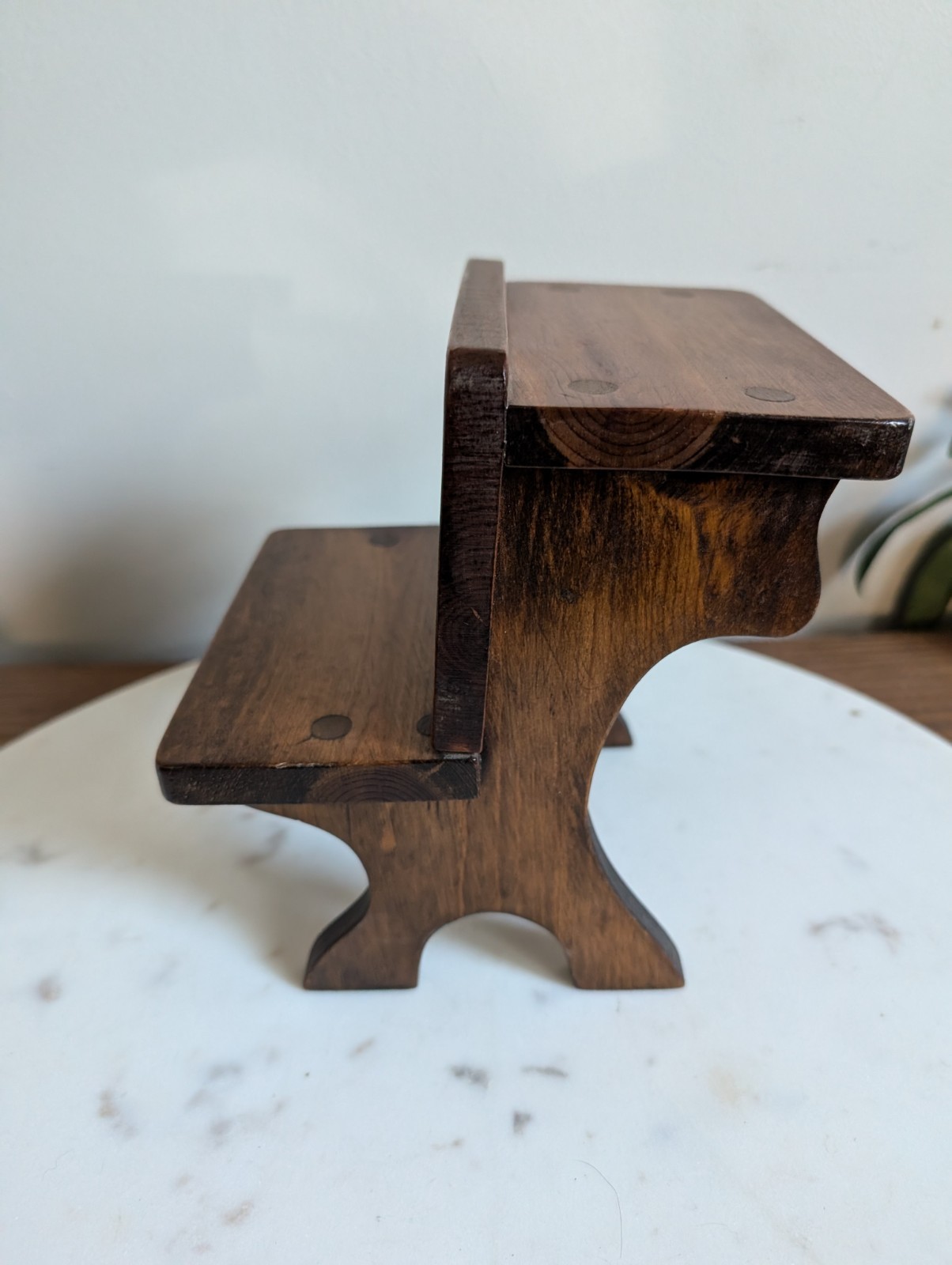 Miniature Wooden Desk Doll Furniture Handmade Primitive Rustic Decor