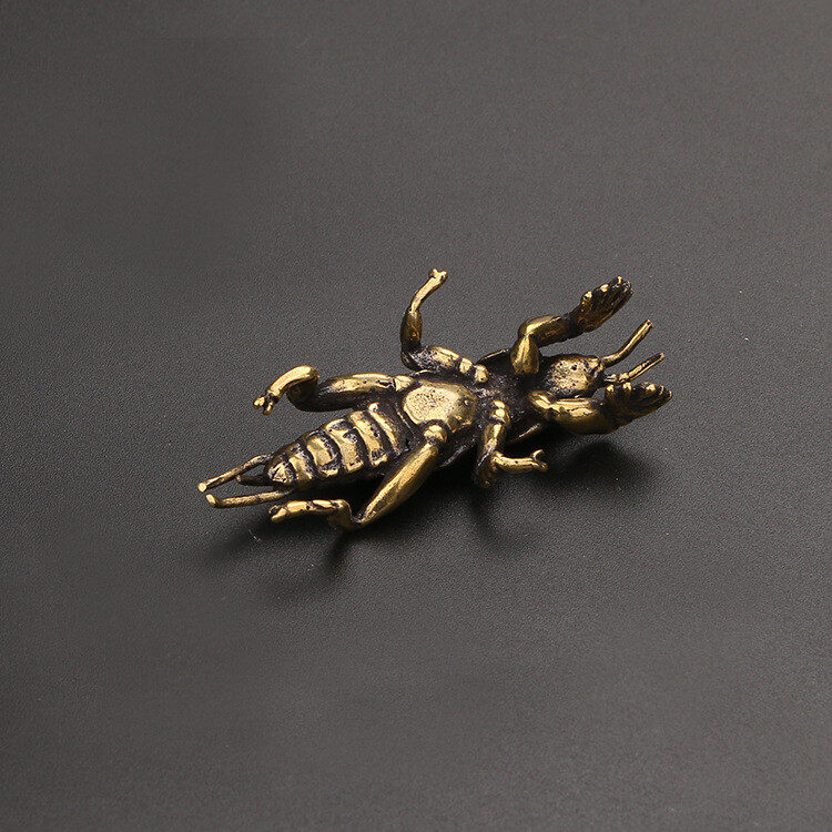 Antique Old Pure Copper Small Ornaments Creative Mini Insect Tea Pet Collection
