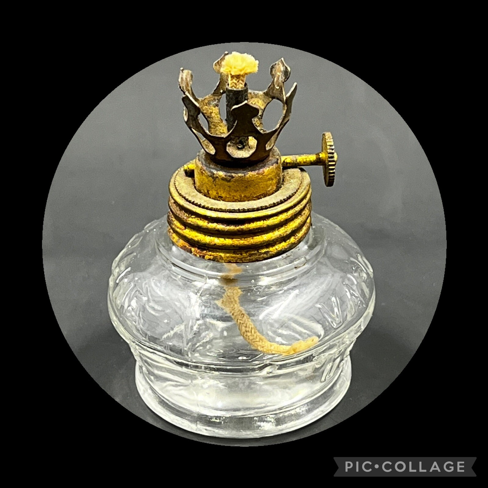 Antique Vapo-Cresolene Kerosene Miniature Medicinal Lamp w/ V.C. Co. Burner