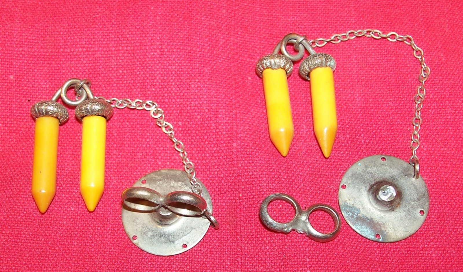 Vintage Nu-Vogue Sweater Protector Pin 1930s 1940s Old Coat Jacket Button Guard