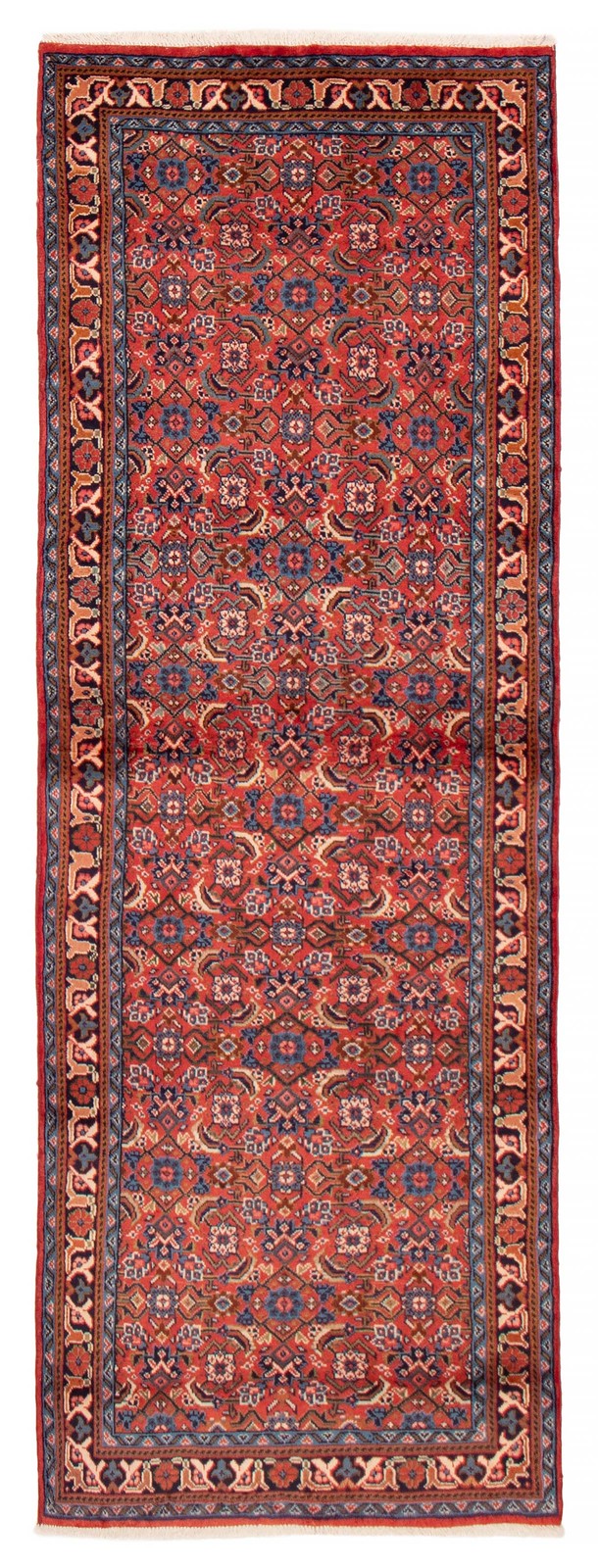 Vintage Hand-knotted Runner Rug 3’3″ x 9’7″ Traditional Oriental Wool Carpet
