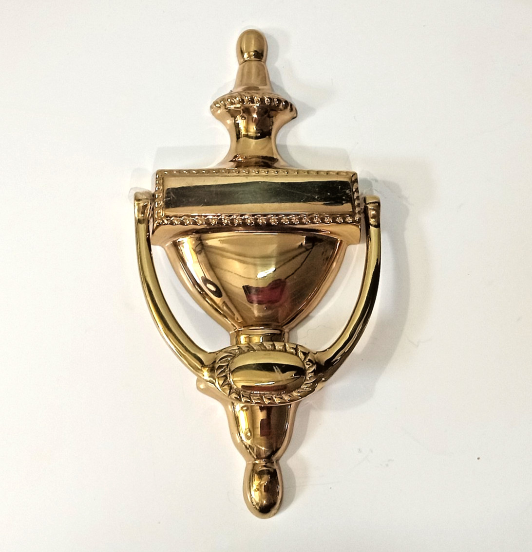 Vintage Door Knocker Solid Brass Colonial Urn Style Heavy Traditional Hardware