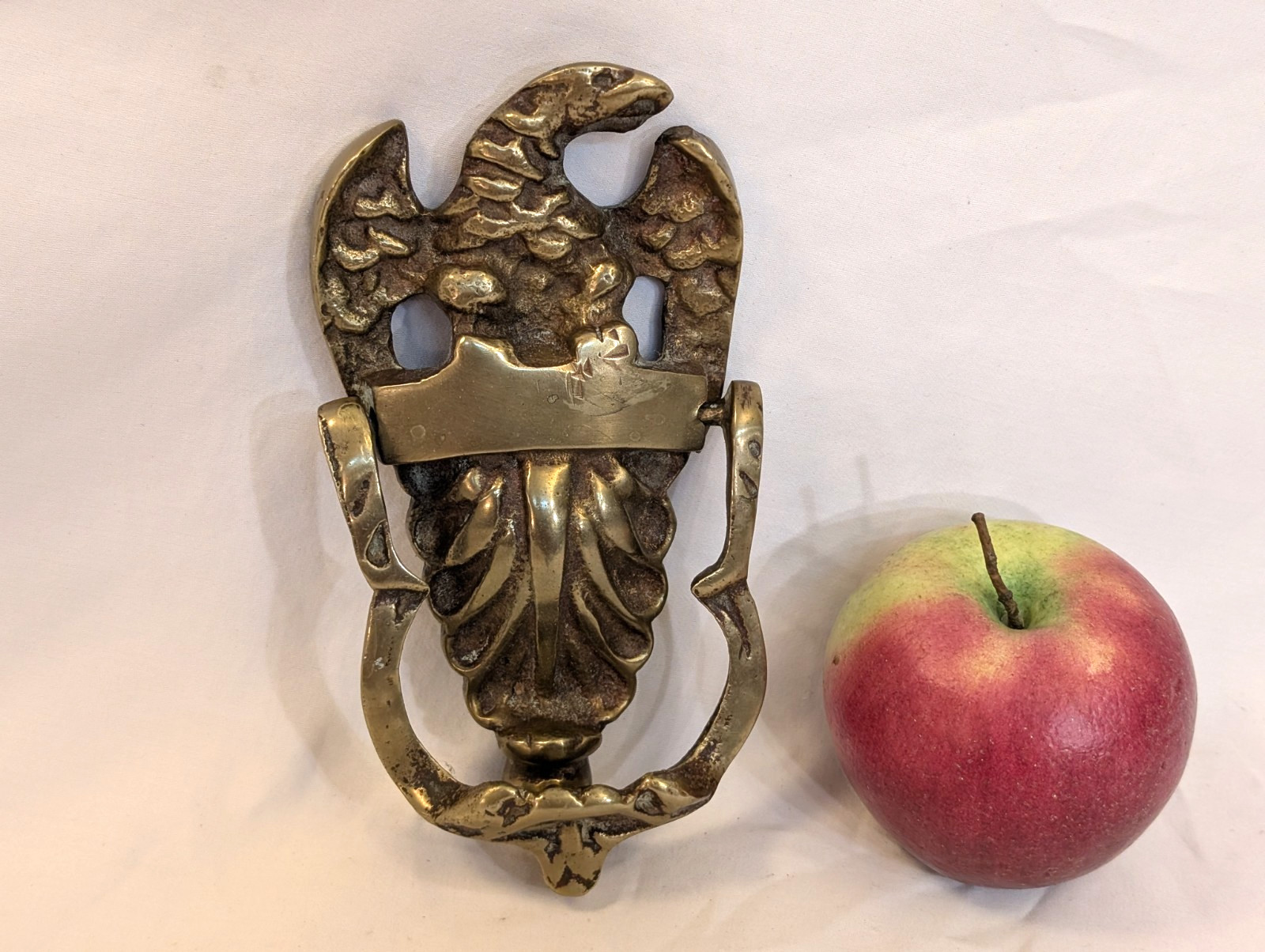 Vintage Antique Primitive Solid Brass American Eagle Door Knocker