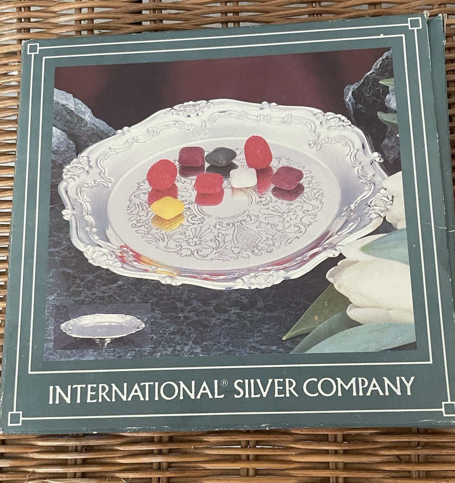 Vintage International Silver Co. 5 1/4 Inch mini Pedestal Dish New In Box