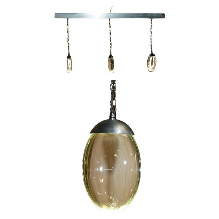 1 OF 2 RRP £7999 OCHRE CELESTIAL THREE PEBBLE CHANDELIER LINEAR KITCHEN LIGHTS