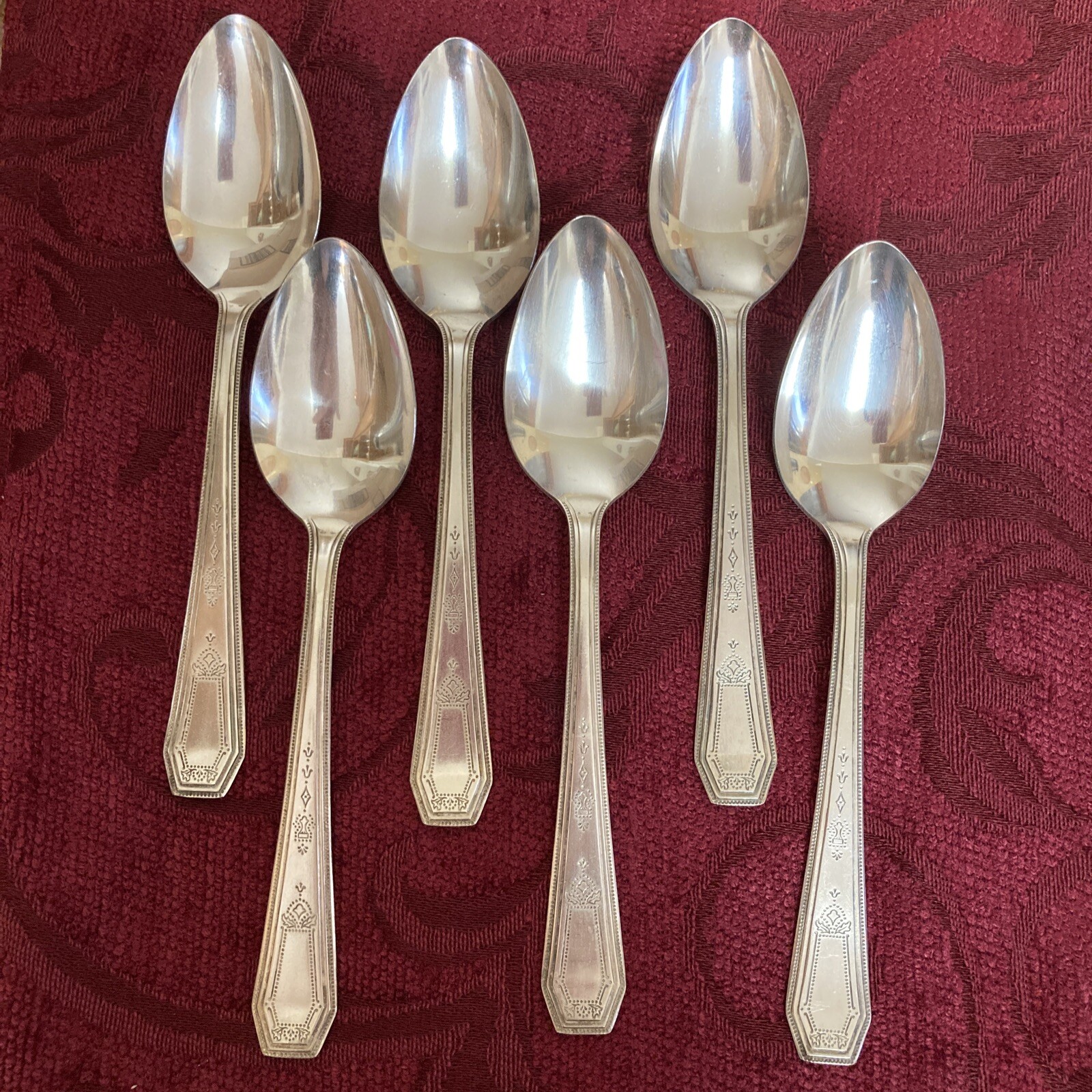 S.E.B. (Samuel E. Bernstein) 6 Silver Plated Place Settings -25 Pieces, 1903