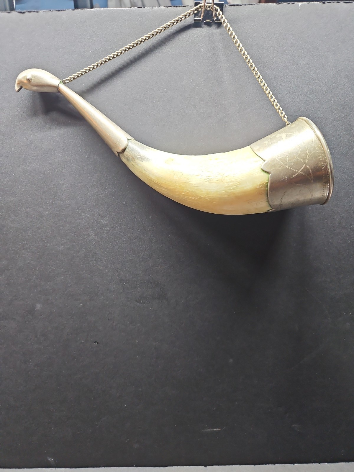 Vintage Pre 1800’s Georgia (Soviet Region) Silver Drinking Horn