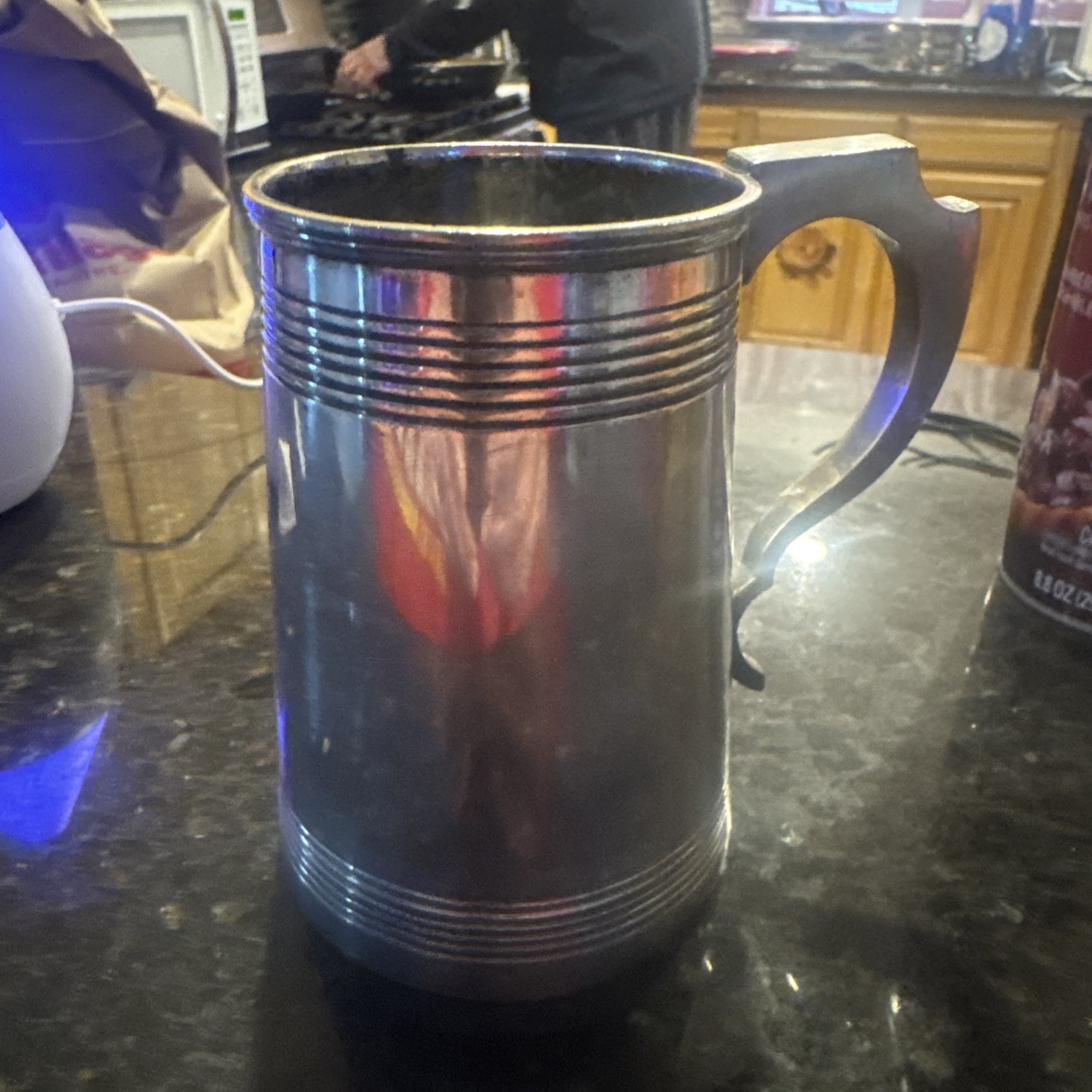 Antique 1850-1899 Henry Bourne Victorian Silver Mug #1209 Signed See Description