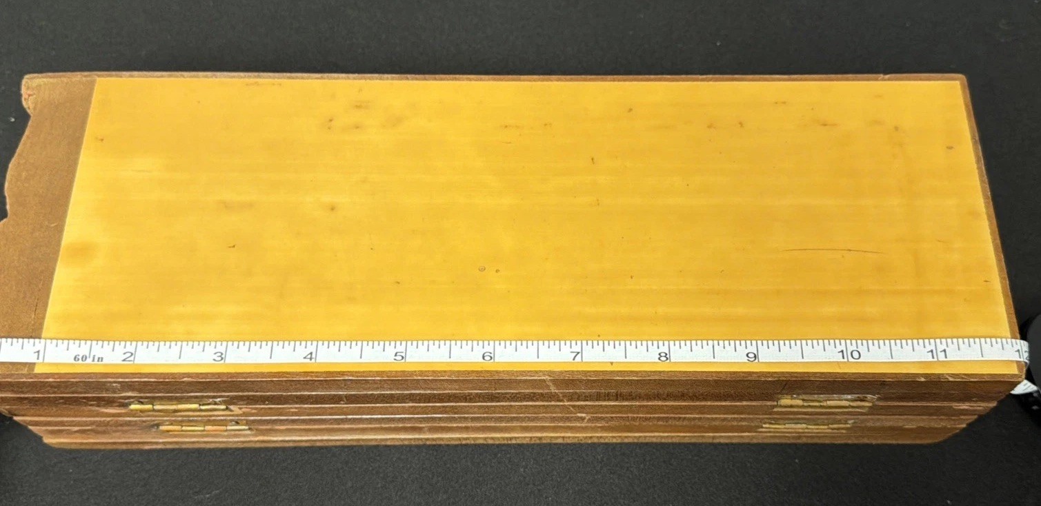 Vintage Chinese Six Panel Folding Table Top Screen Divider 12×25