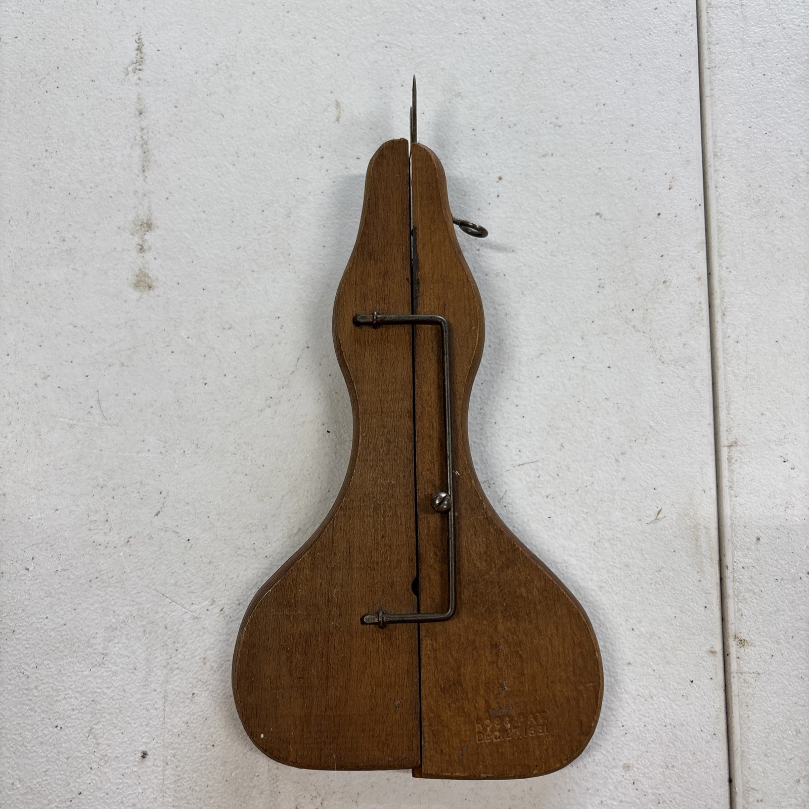 Antique Wooden Rope Fid Splicing Tool Maritime Sail Maker Marked ROSS 1881 PAT