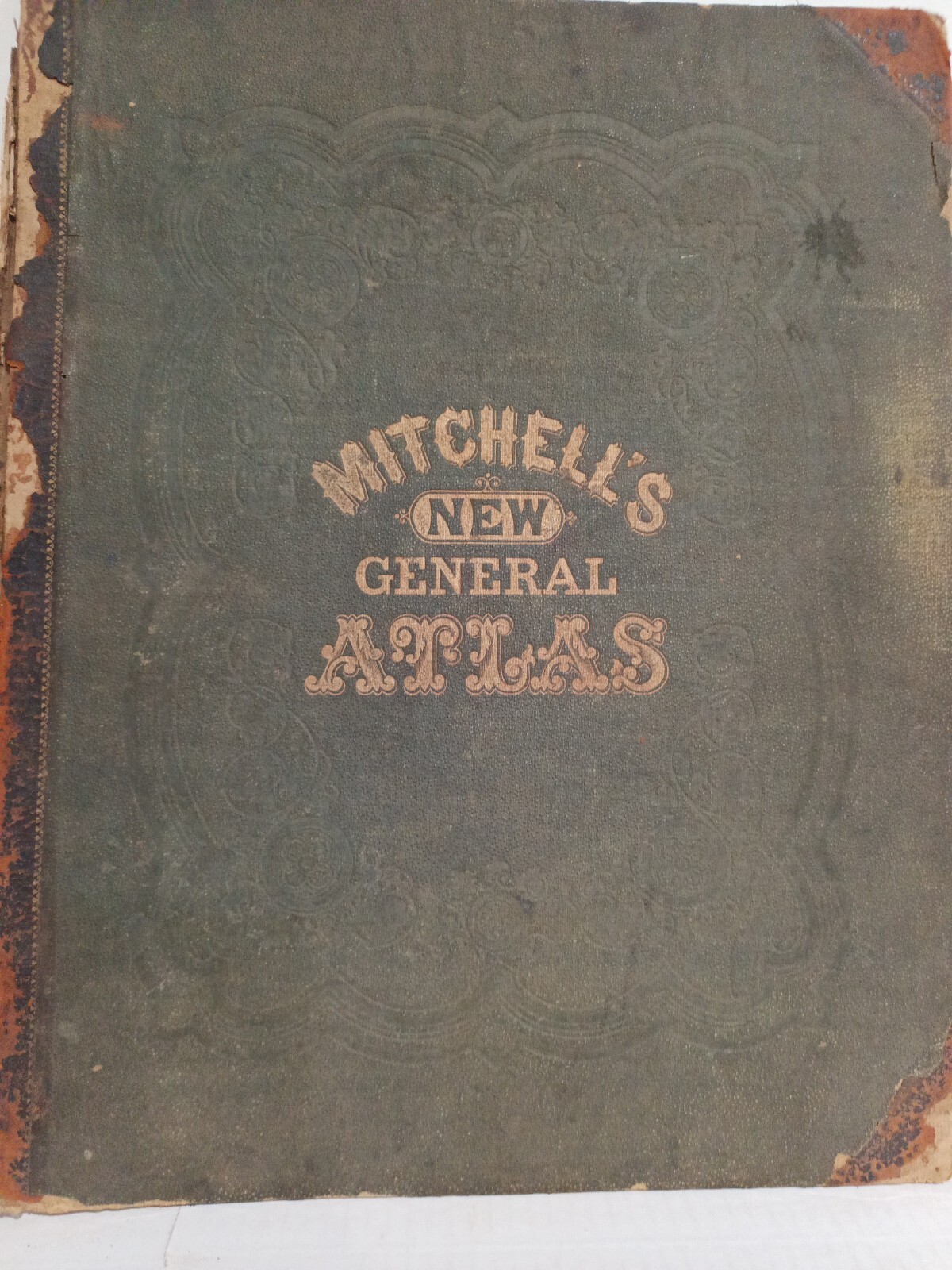 1873 Mitchell’s County Map, New Jersey, Delaware Maryland Authentic Hand-Colored