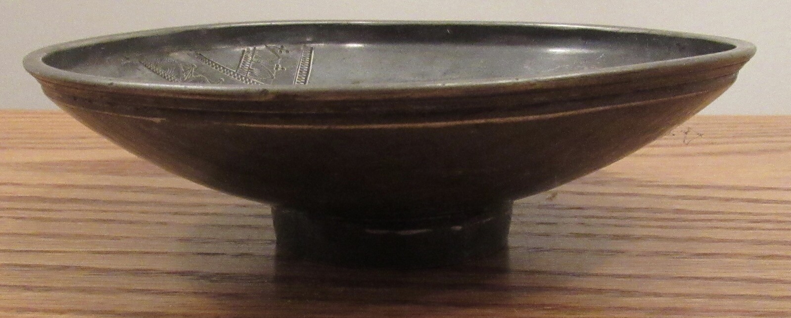 Antique hand engraved Aesthetic movement silverplate bowl floral/Eastlake 6”