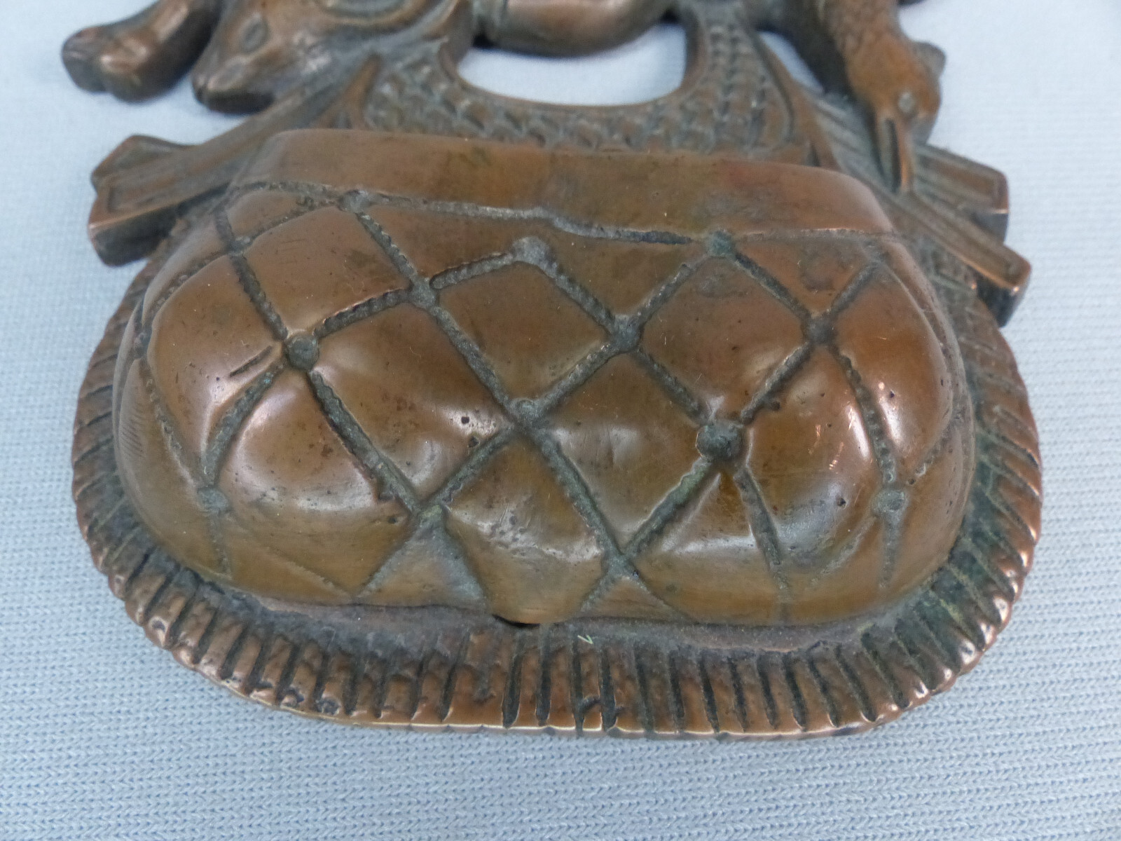 Antique Game Hunters Solid Bronze Hunting Themed Match Holder Rabbit Bird