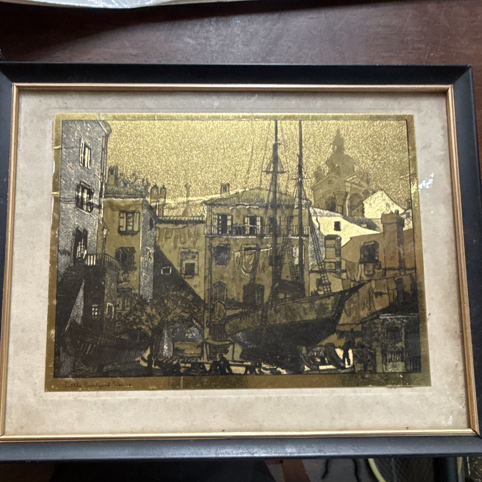 Little Boatyard Venice By Lionel Barrymore