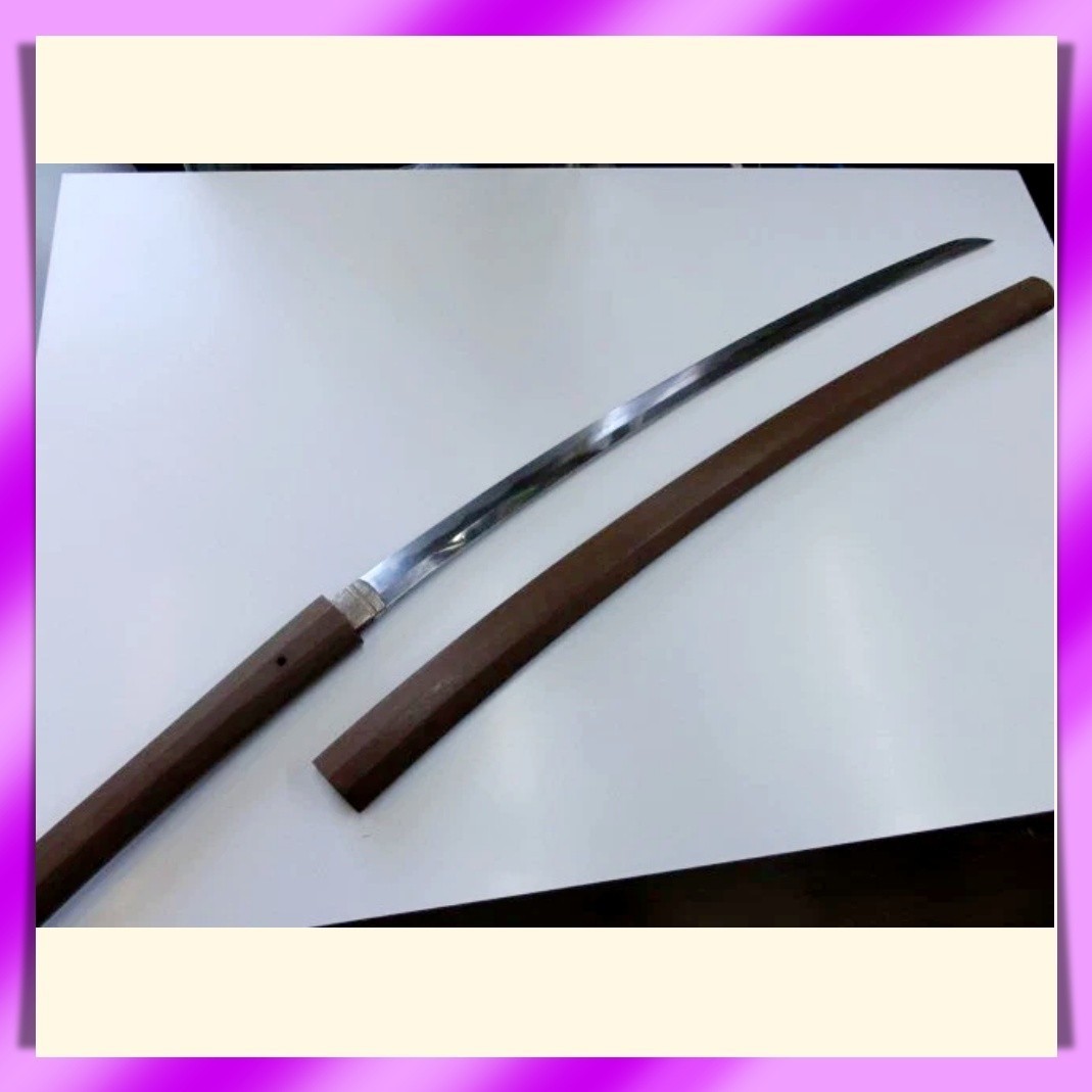 KATANA 刀 “ Tadayoshi ” 肥前国忠吉 Japanese Real Sword 68.4 cm Shirasaya 白鞘 Samurai