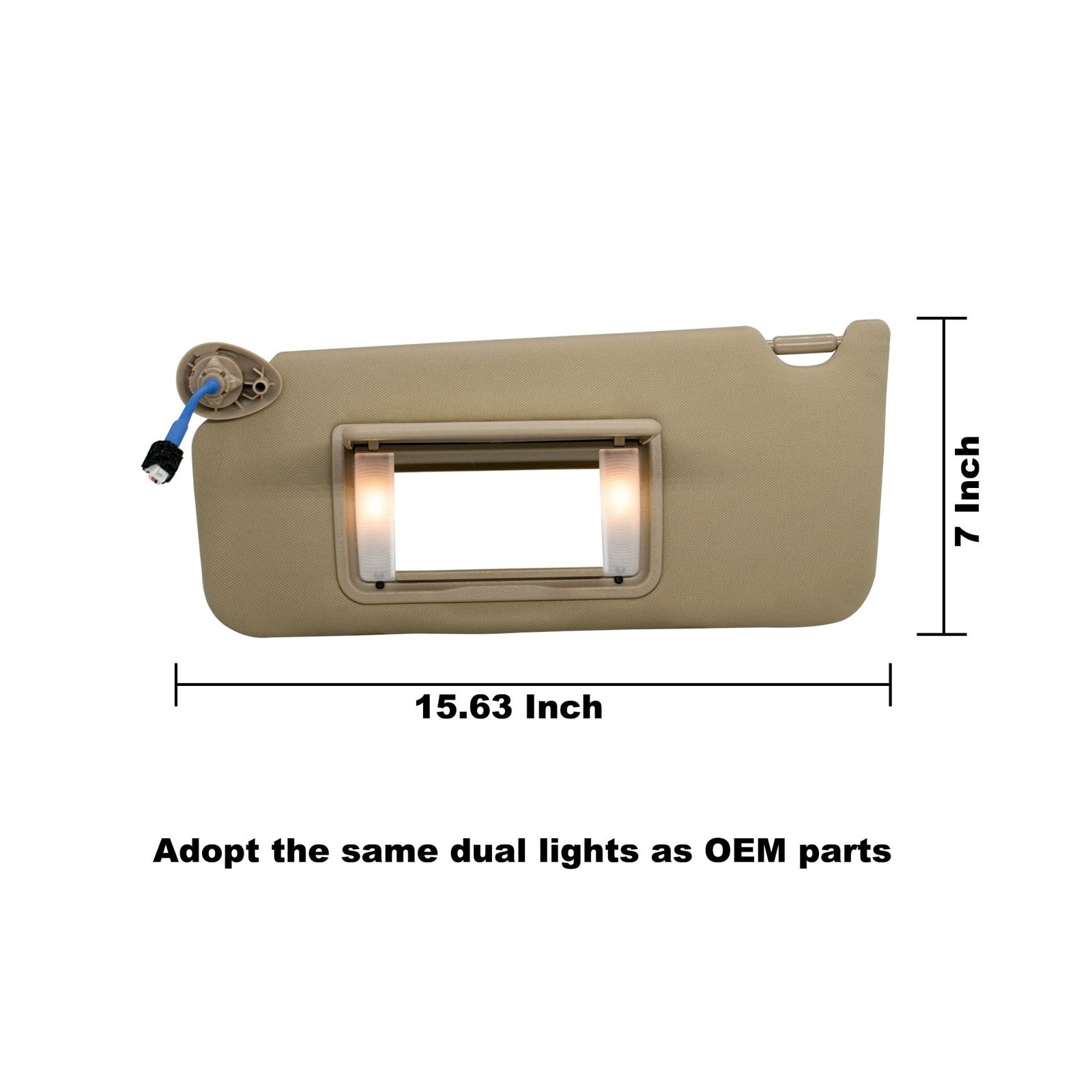 NHILES Left Driver Side Sun Visor Compatible with Honda Accord 2008 2009 2010…