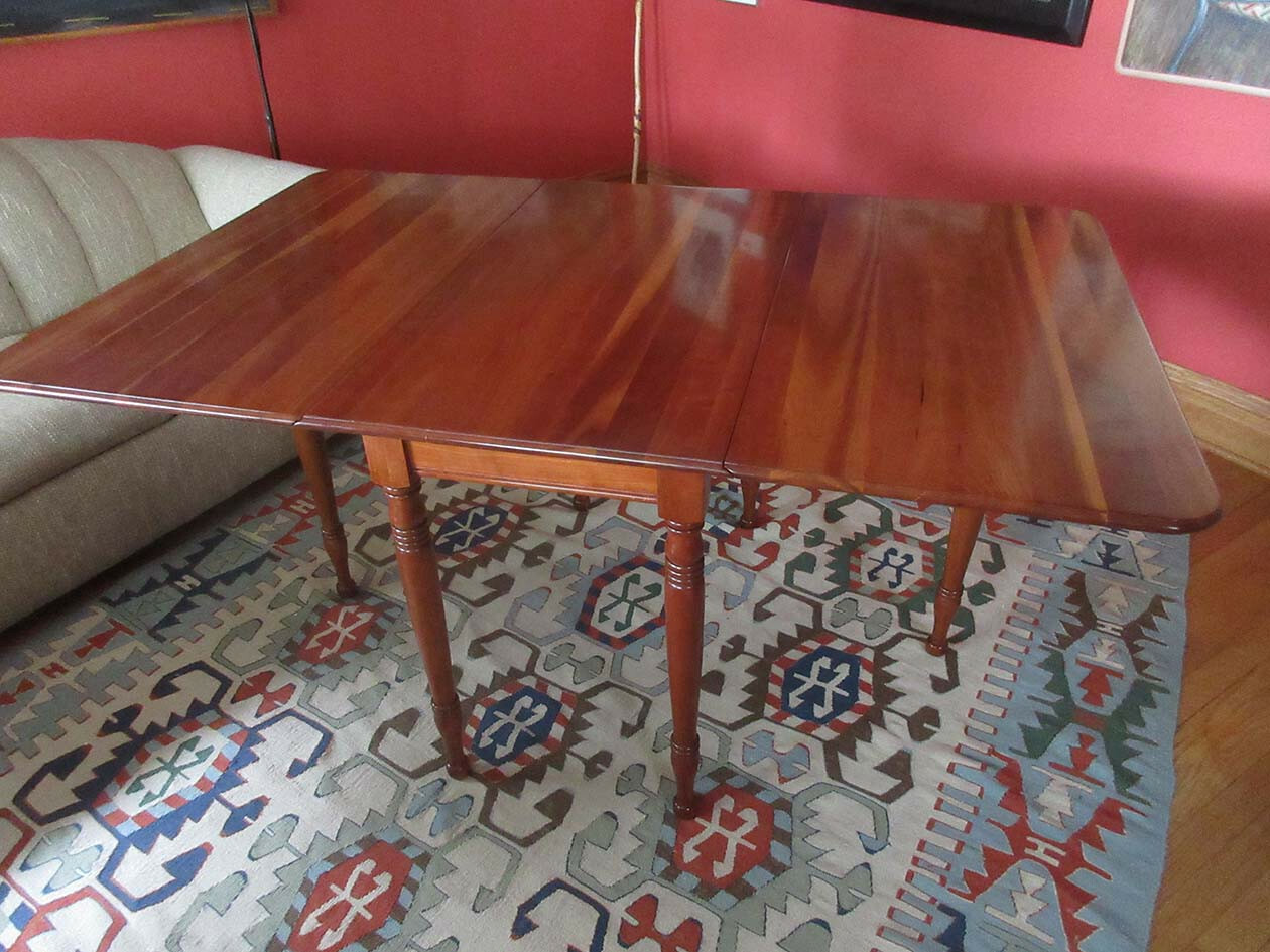 Vtg. Solid Cherry Drop Leaf Table, Well Made in U.S.A., High Quality, Sturdy