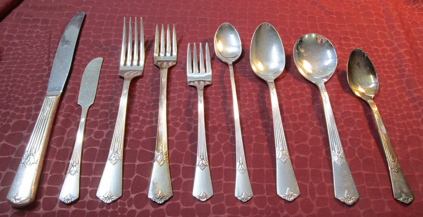 GUILD 1932 Art Deco Dinner & Grill Silverplate 131 Pc Table Dealer Craft Lot