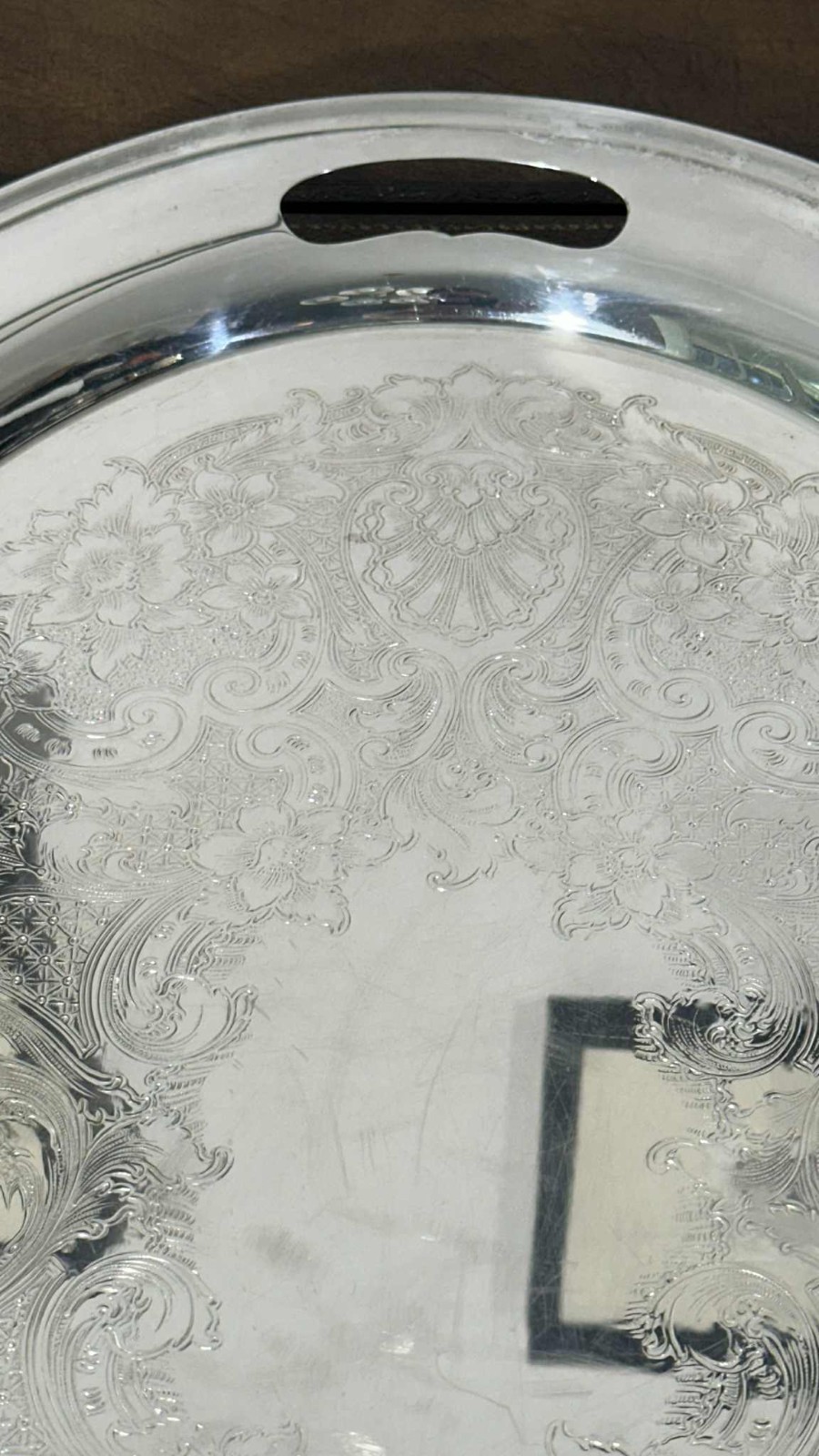 Beautiful VTG Gorham YC407/2 Silverplate Oval Serving Tray 22″ Floral Engraved
