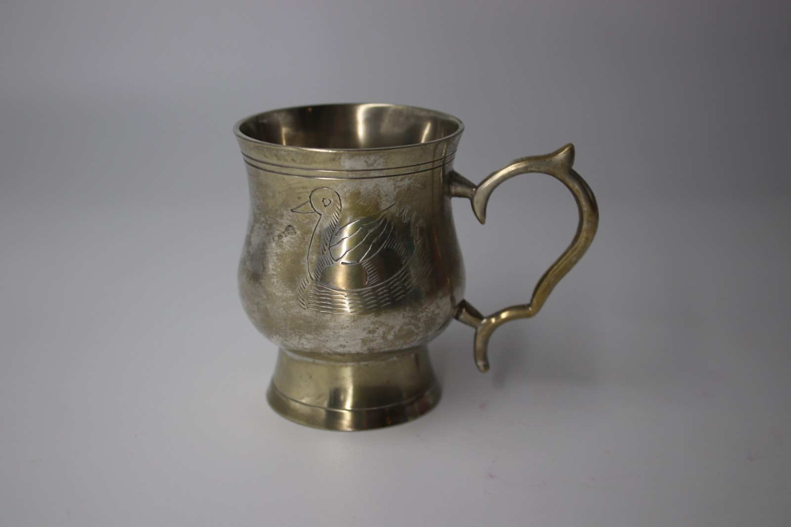 Royal Perfection Silver Plate Goblet cup mug pink velvet presentation case box