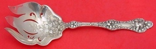 Old Orange Blossom by Alvin / Gorham Sterling Salad Serving Fork Pcd 7 3/4″