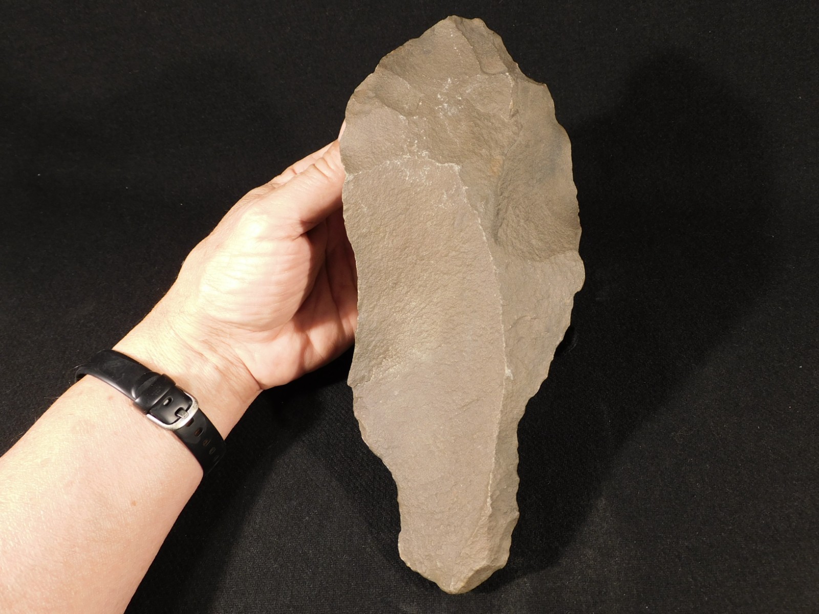 HUGE! One Million Year Old! Early Stone Age ACHEULEAN Hand Axe Morocco 1453gr