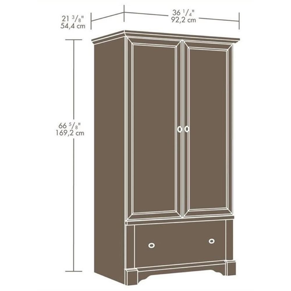 Bowery Hill Traditional Wood Wardrobe Armoire in Cherry Finish