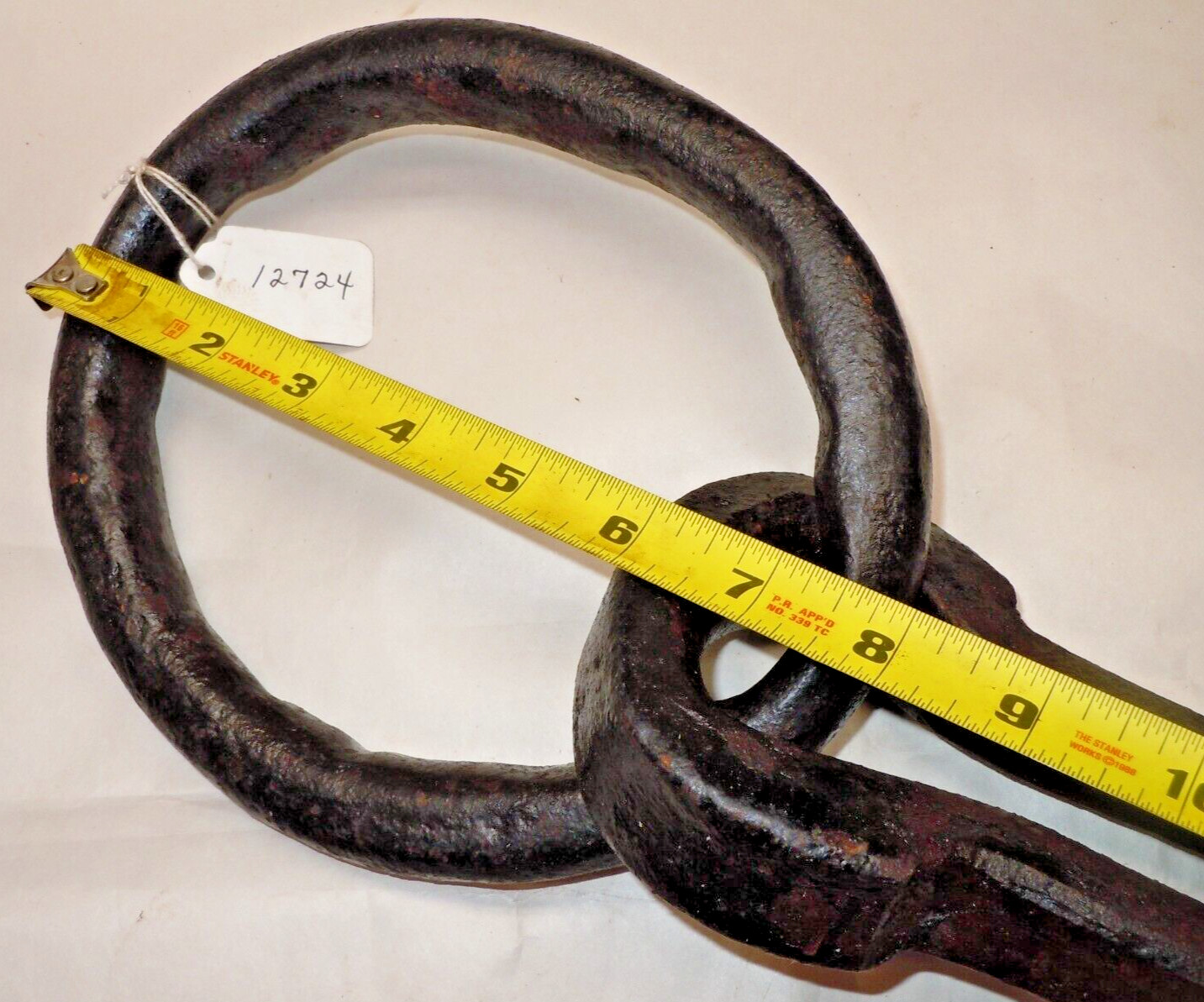Yoke Ring & U Bolt, Antique Forged Oxen Yoke Ring 6-7/8″ Diameter, Forged Steel