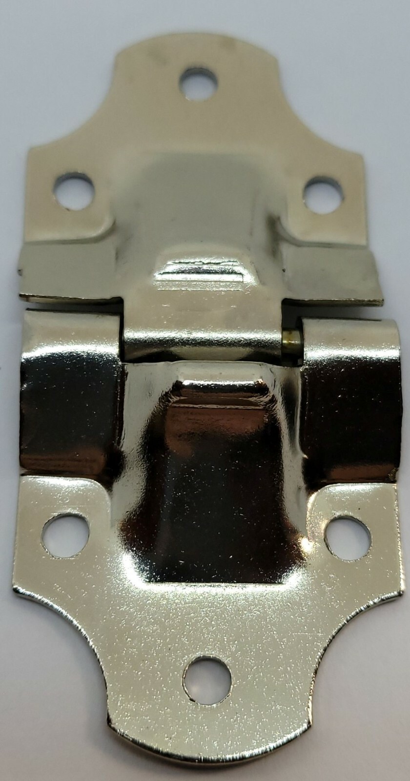 Nickel Plated Stamped Steel Trunk Stop Hinge, chest, steamer antique old vintage