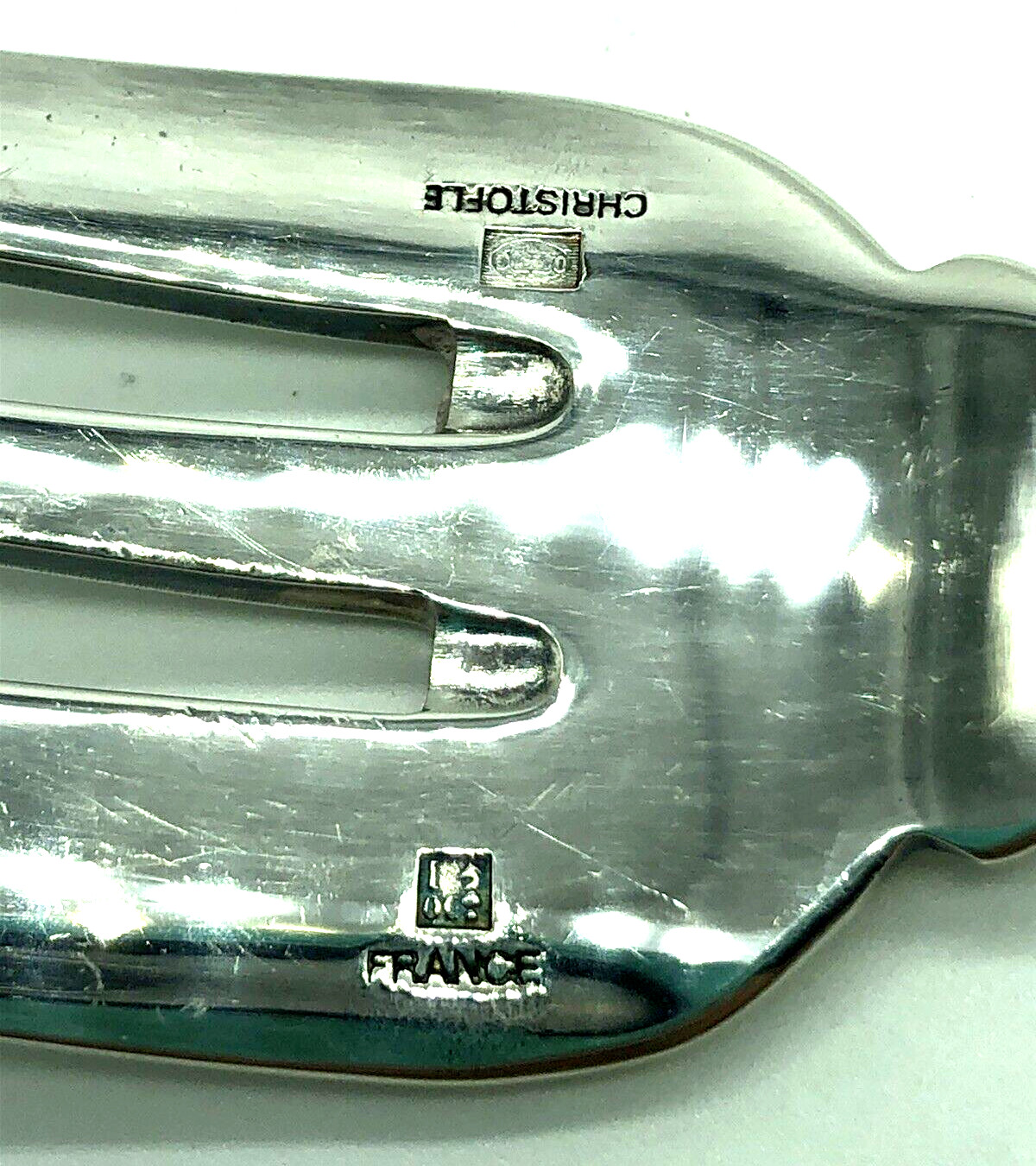 Pompadour Serving Fork by Christofle France Silver Plated Large 10″