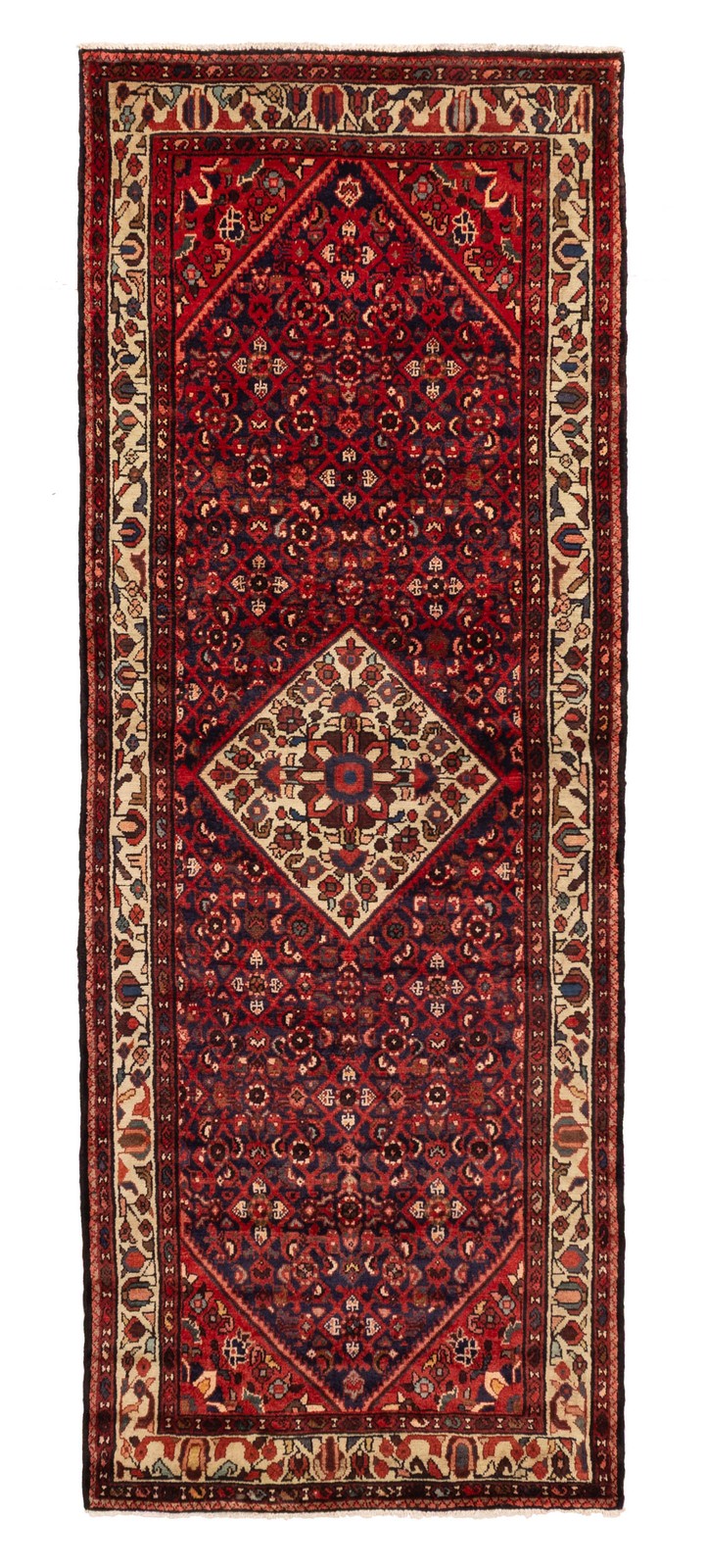 3’10” x 9’6″ Vintage Hand-knotted Runner Rug Traditional Oriental Wool Carpet