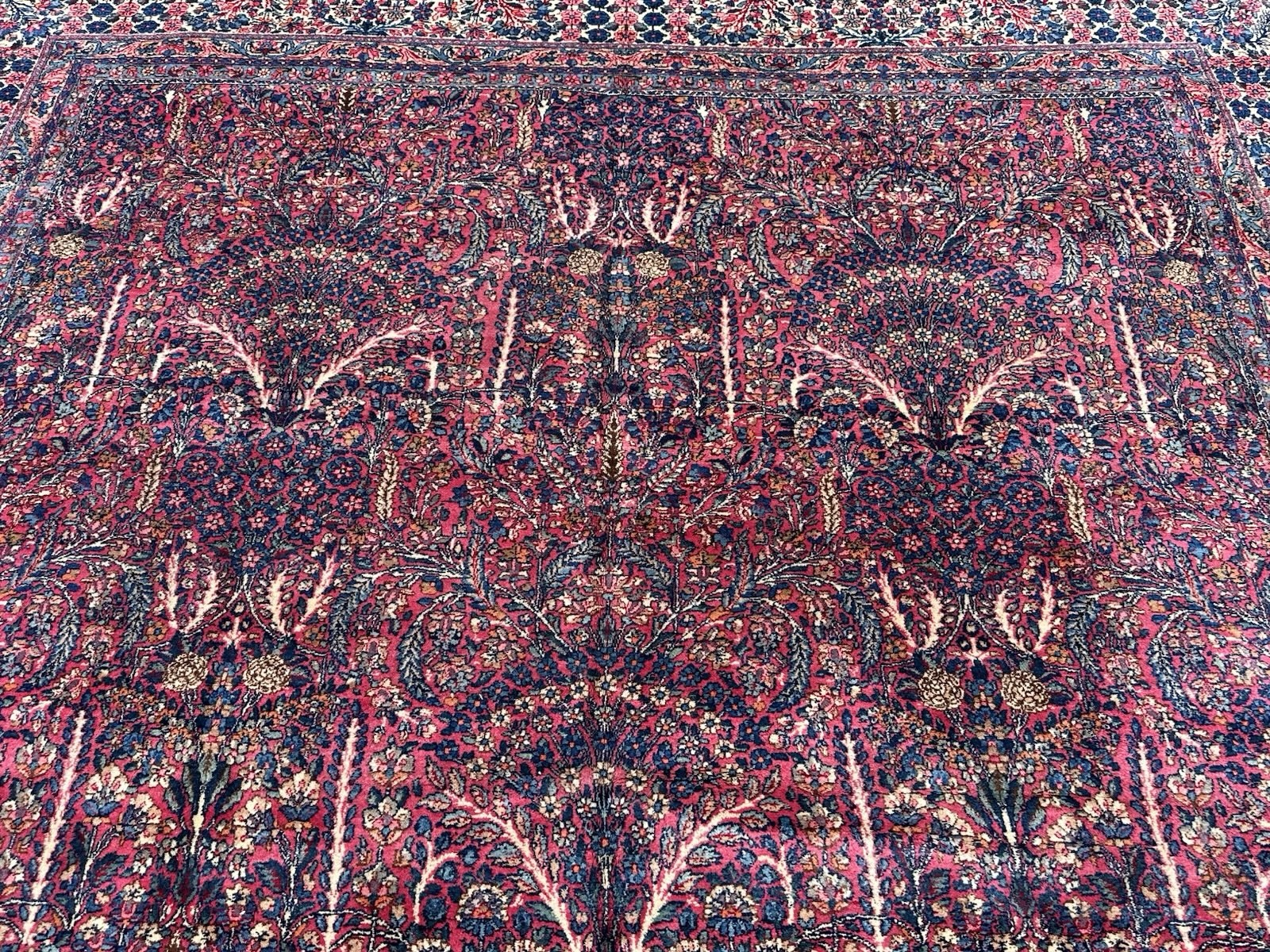 C1920s ANTIQUE HIGH KPSI SUPER DETAILED MINT RAWAR RUG 8.10×12.7 VEGETABLE DYE