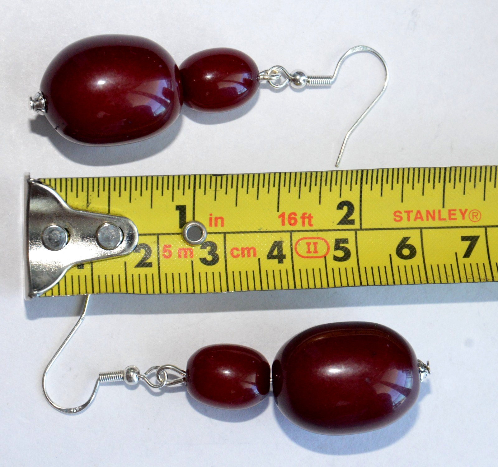 ✅RUSSIAN SOVIET BALTIC CHERRY AMBER SILVER HOOK EARRINGS BAKELITE NECKLACE WATCH