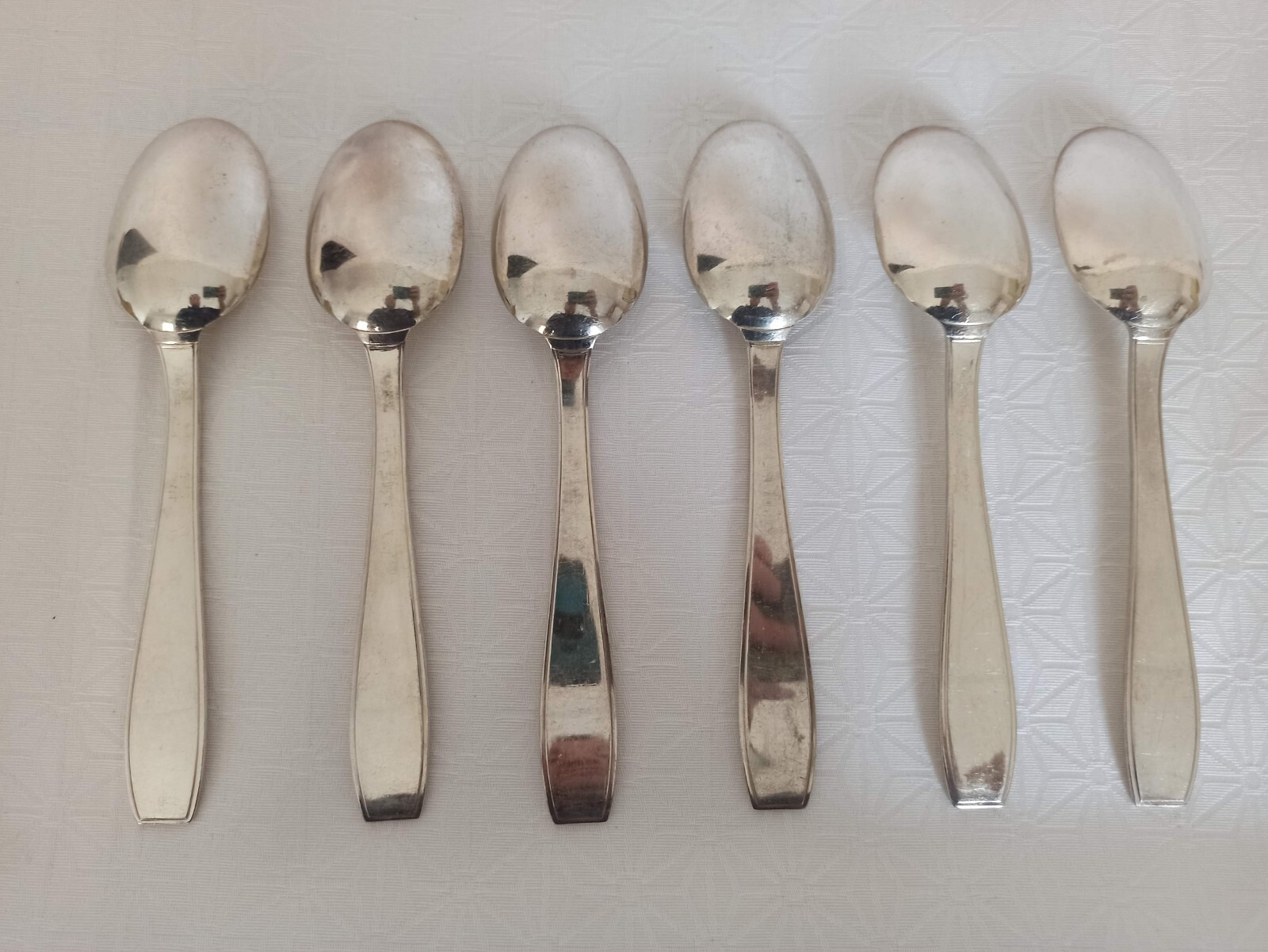6 Table Spoons Silver-Plated Metal CHRISTOFLE Model ATLAS lot2
