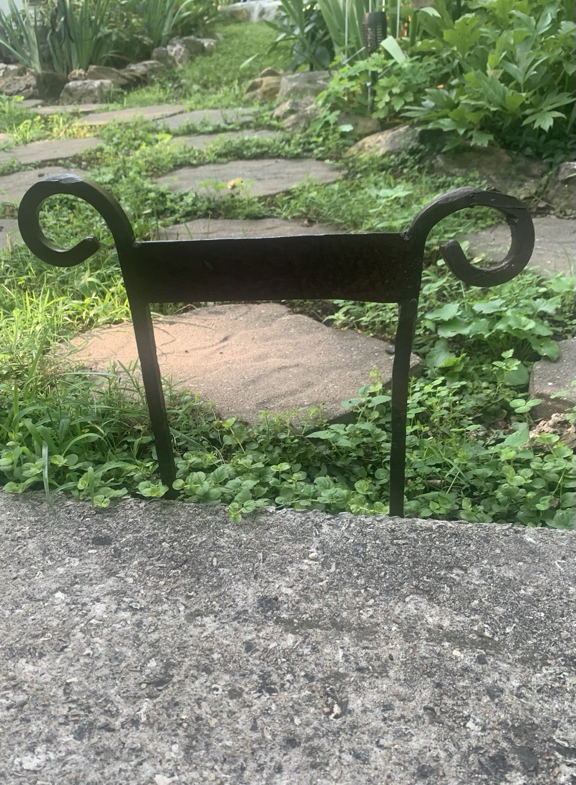 Antique Late 19th Century Primitive Hand-Forged Iron Boot Scraper 15”x15.25”