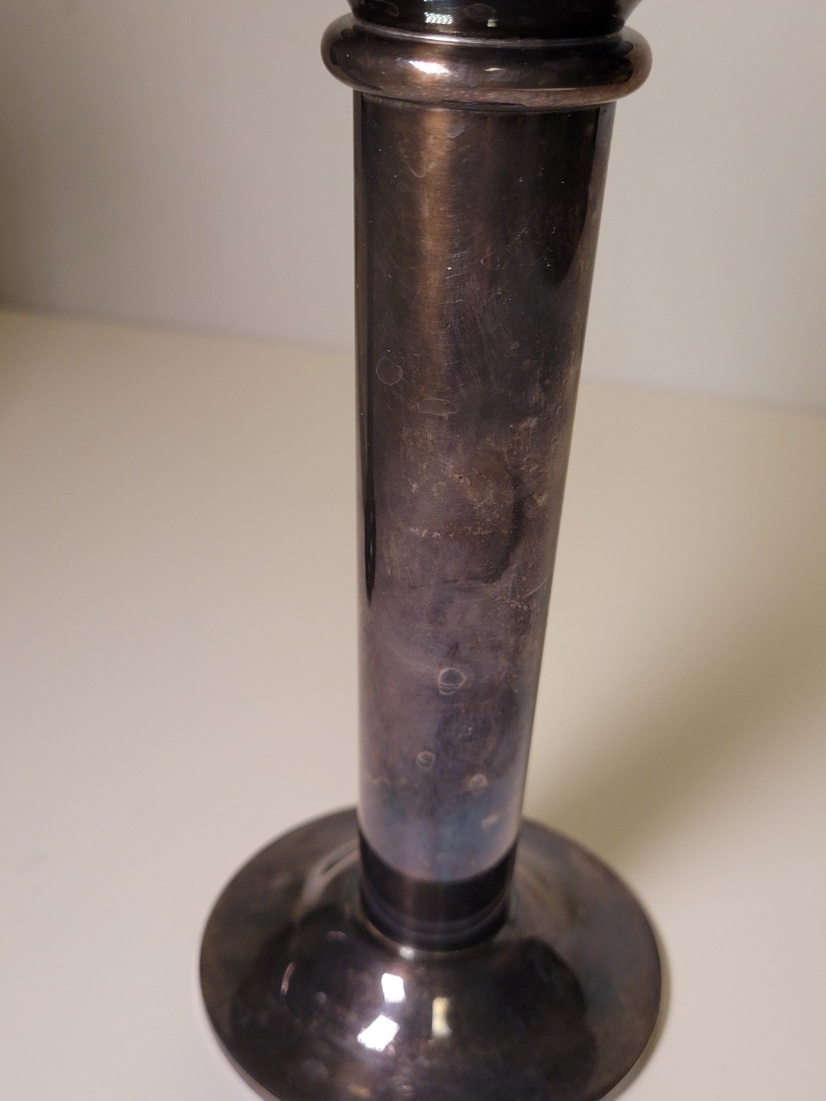 Swid Powell Pair Candlesticks Silverplate Italy Pre Owned 6″