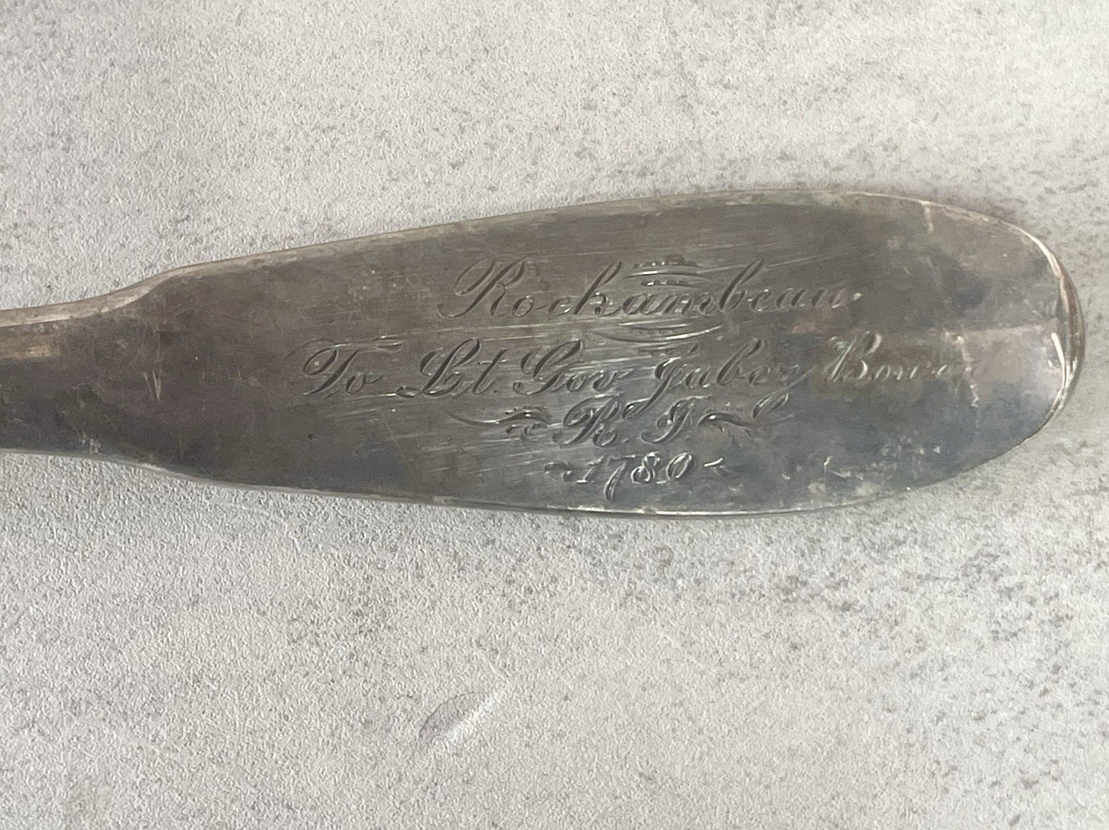 Antique Gorham Rochambeau 1780 Silverplate Serving Spoon 12”