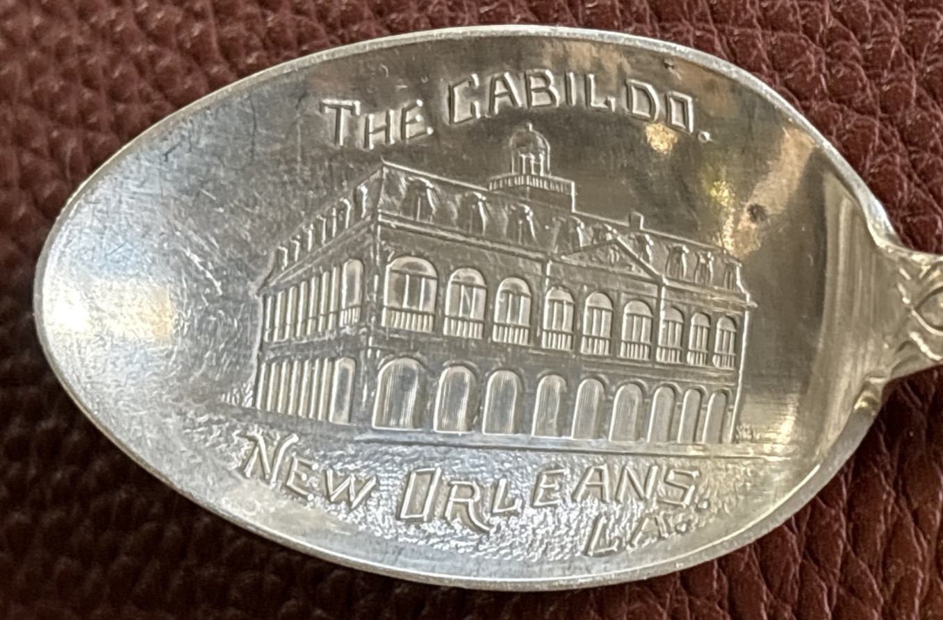 Cabildo New Orleans LA 5.25″ Sterling Souvenir Spoon Pond Lily Pattern P&B 17g