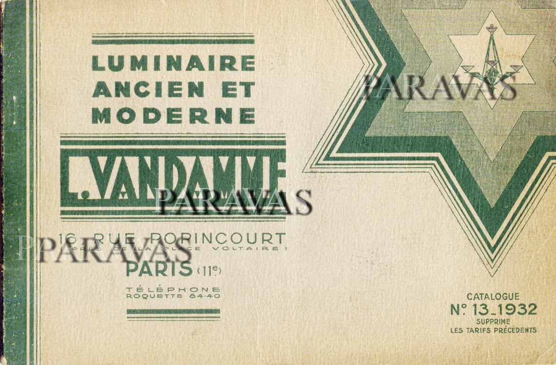DEGUÉ & VANDAMME : PAIR OF 1930 FRENCH ART DECO WALL SCONCES . lights muller era